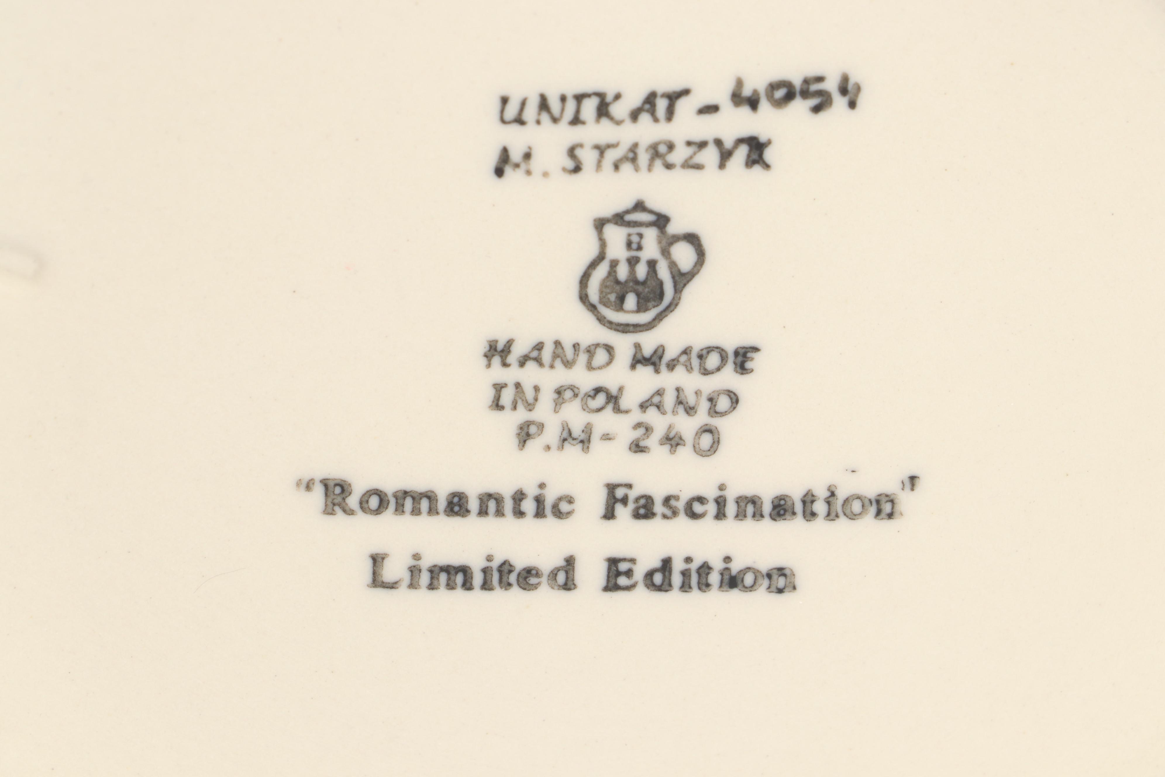 "Romantic Fascination" and Other Handmade Polish Pottery Baskets and Tableware