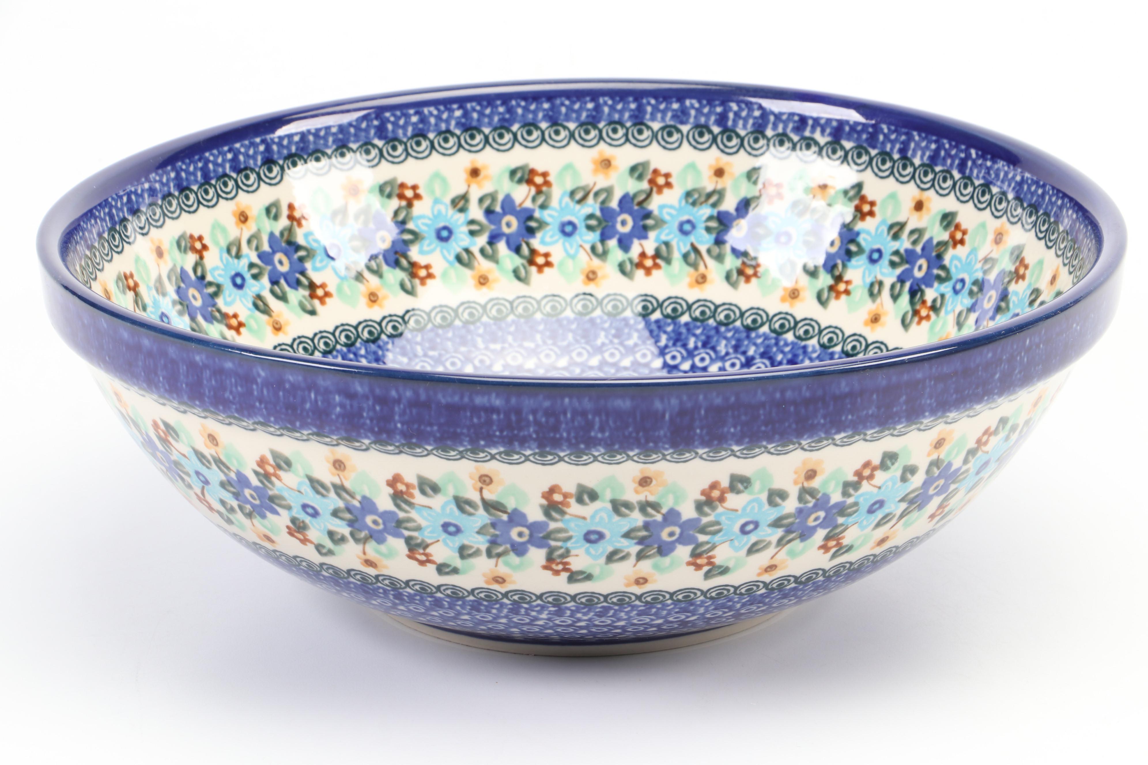 "Romantic Fascination" and Other Handmade Polish Pottery Baskets and Tableware