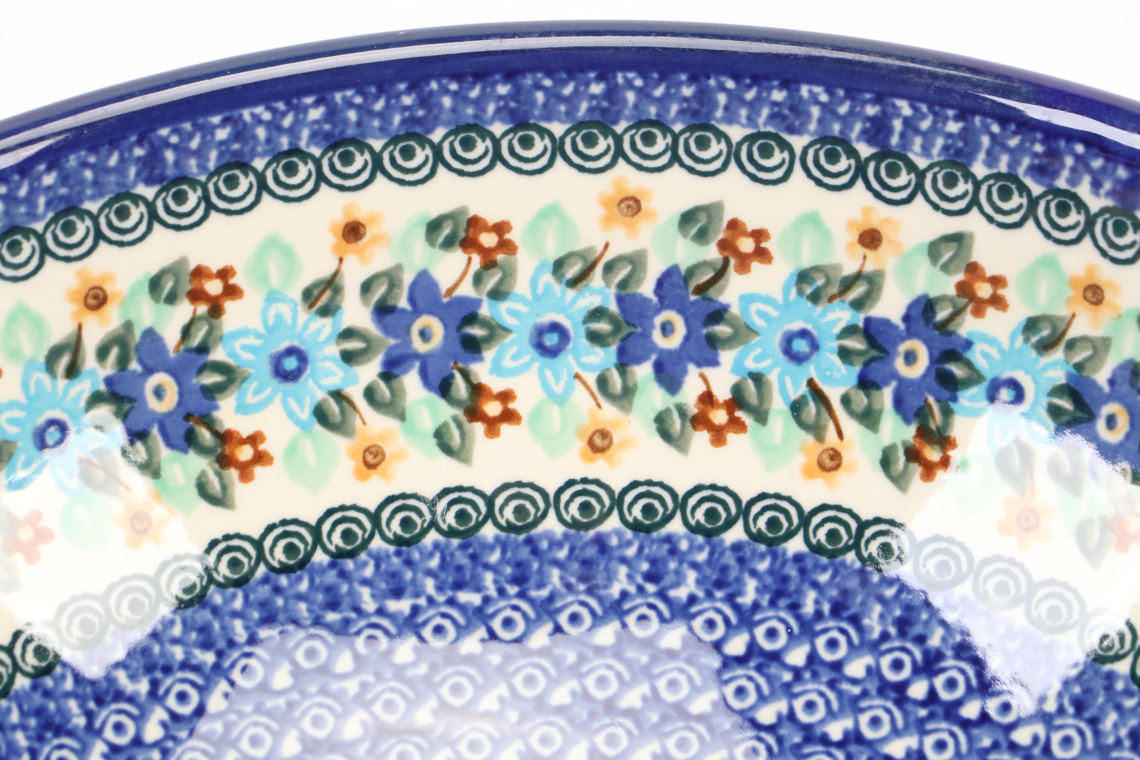 "Romantic Fascination" and Other Handmade Polish Pottery Baskets and Tableware