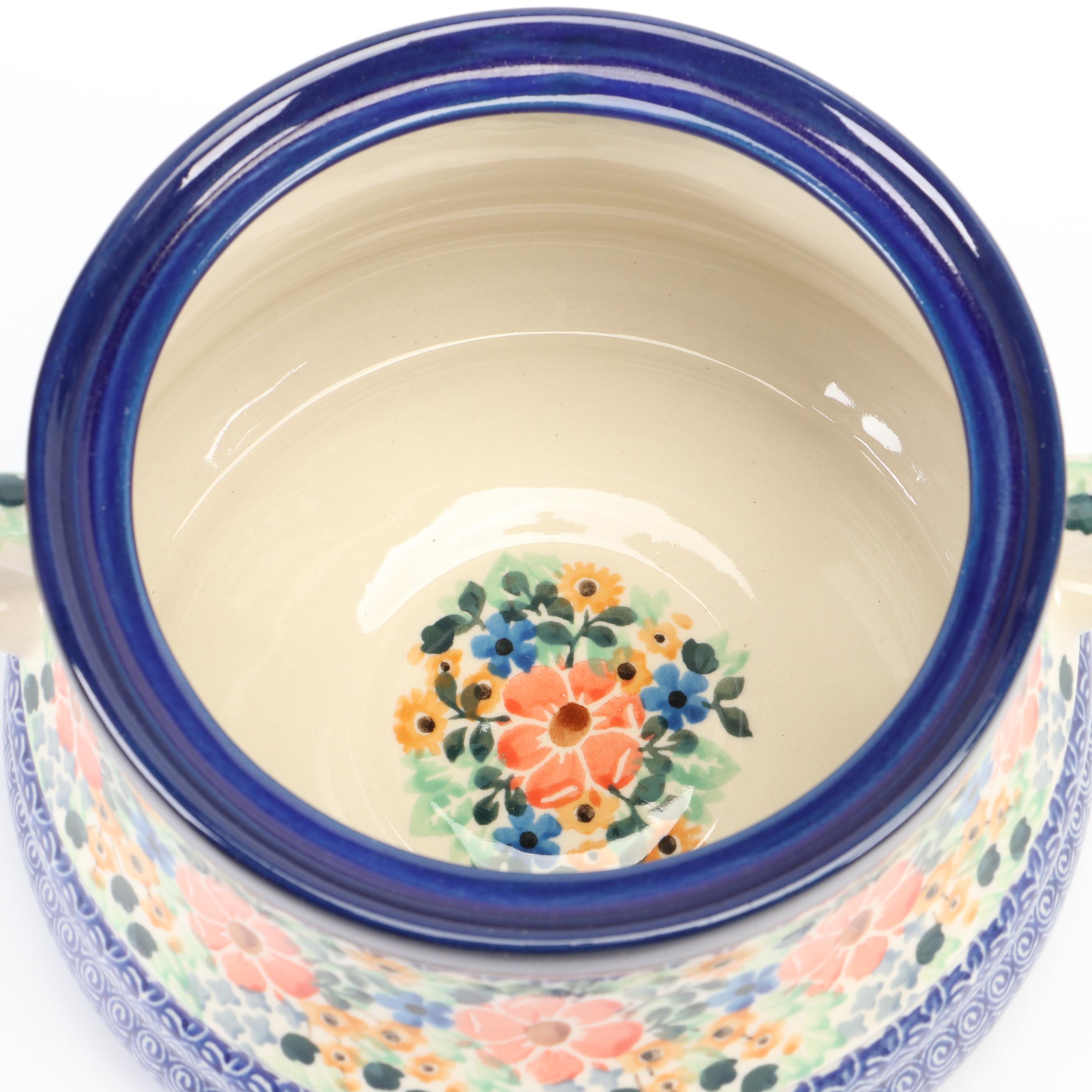 "Romantic Fascination" and Other Handmade Polish Pottery Baskets and Tableware