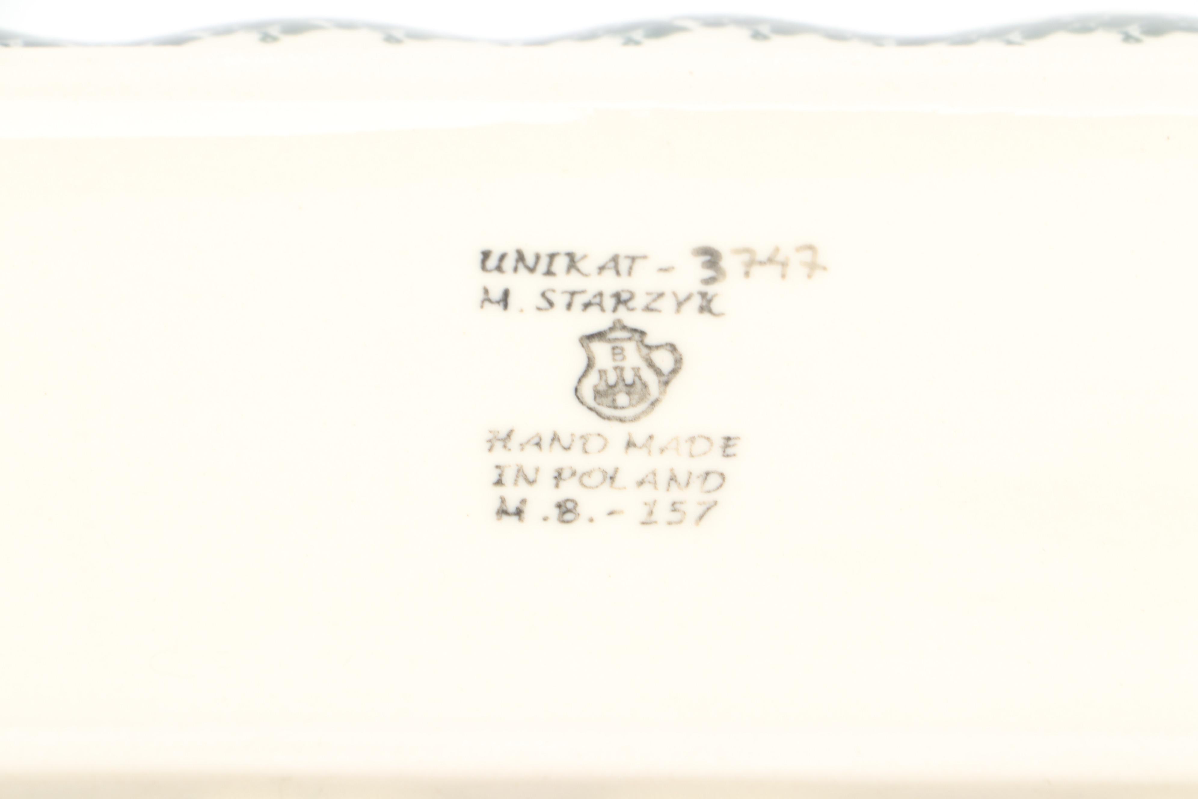 "Romantic Fascination" and Other Handmade Polish Pottery Baskets and Tableware