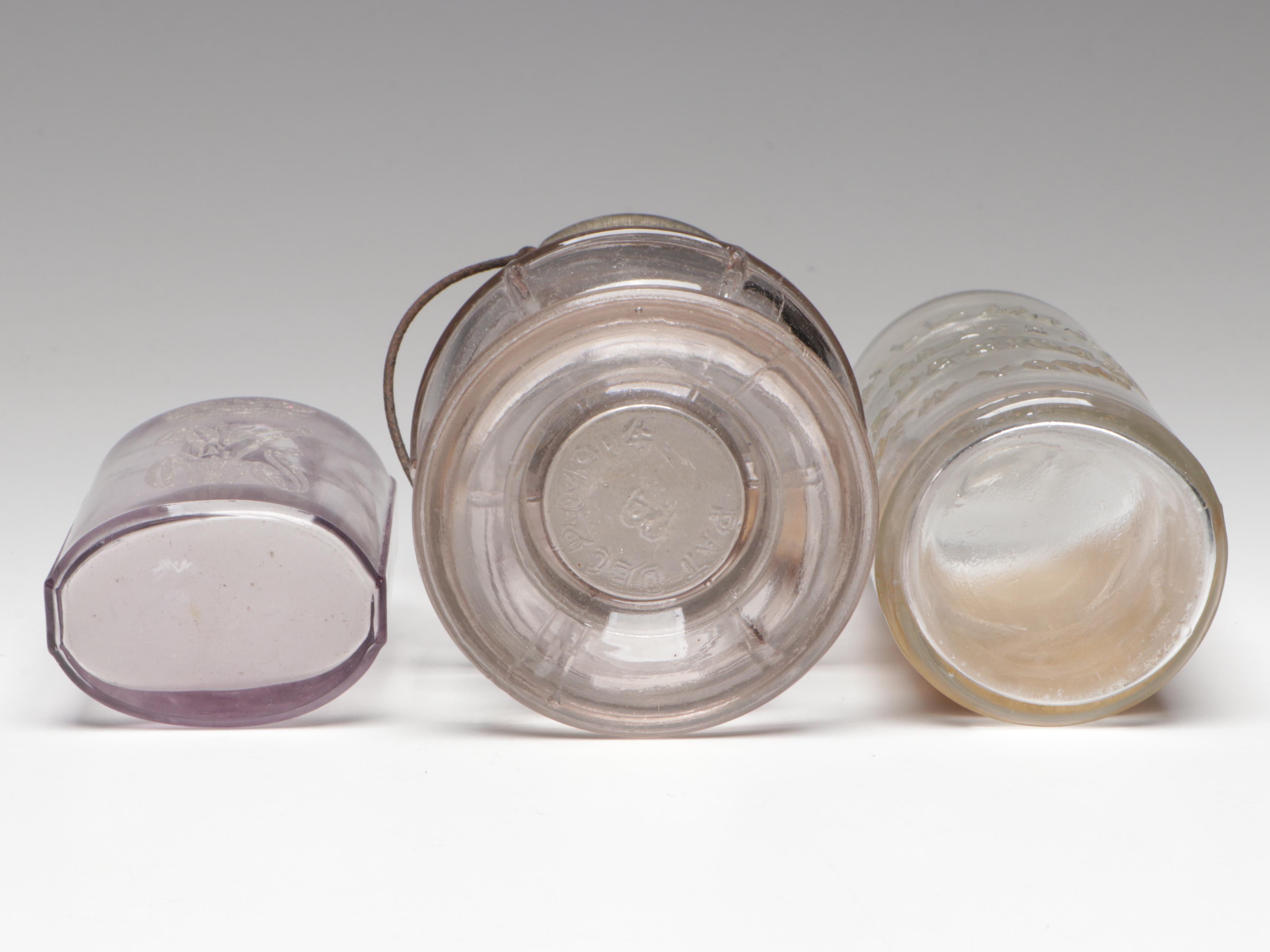 Caswell, Massey Co. "Cologne Water" Bottle, Cobalt Glass Bottles and Other Glass