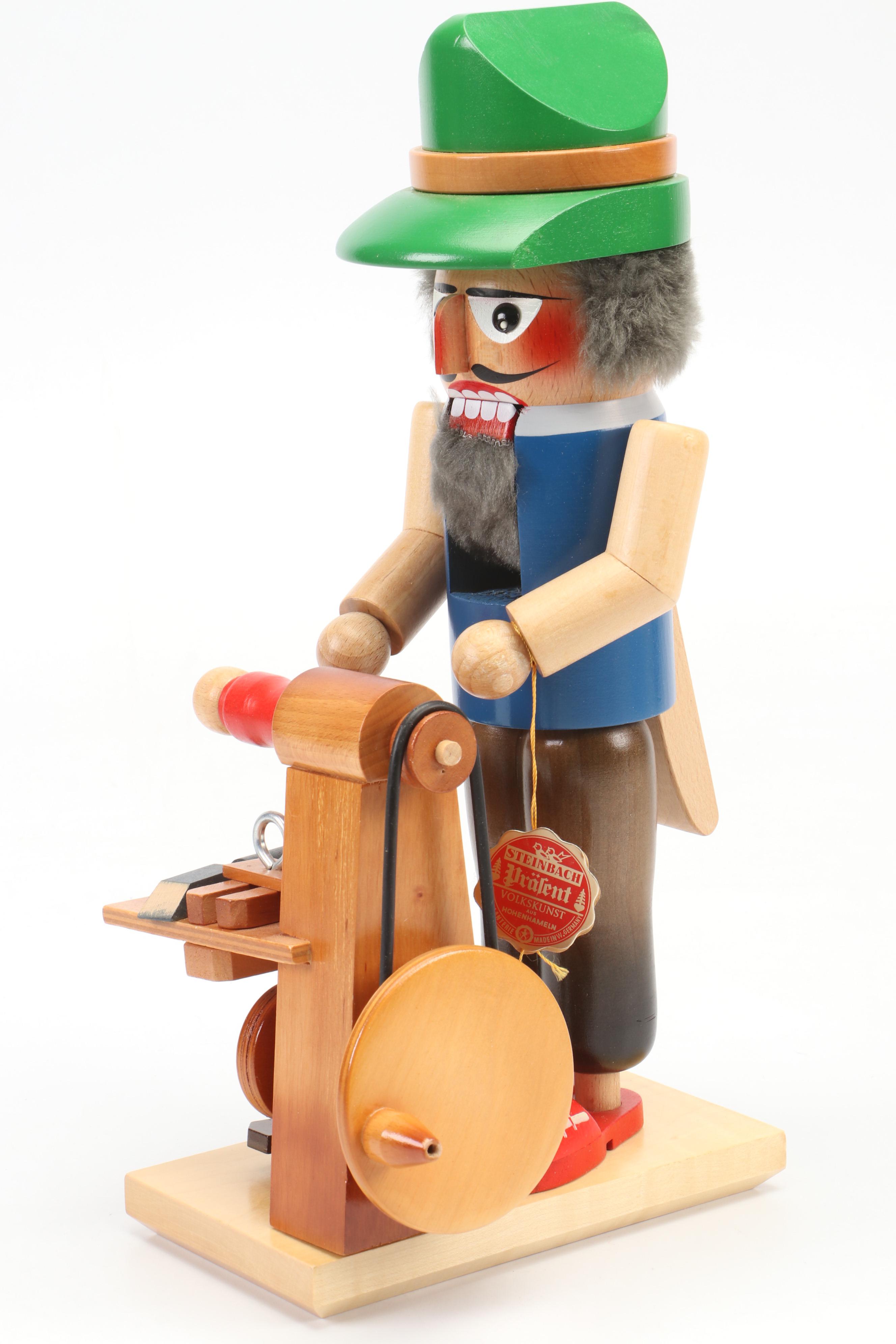 Steinbach "Old Woodturner on the Lathe" Paint Decorated Wood Nutcracker