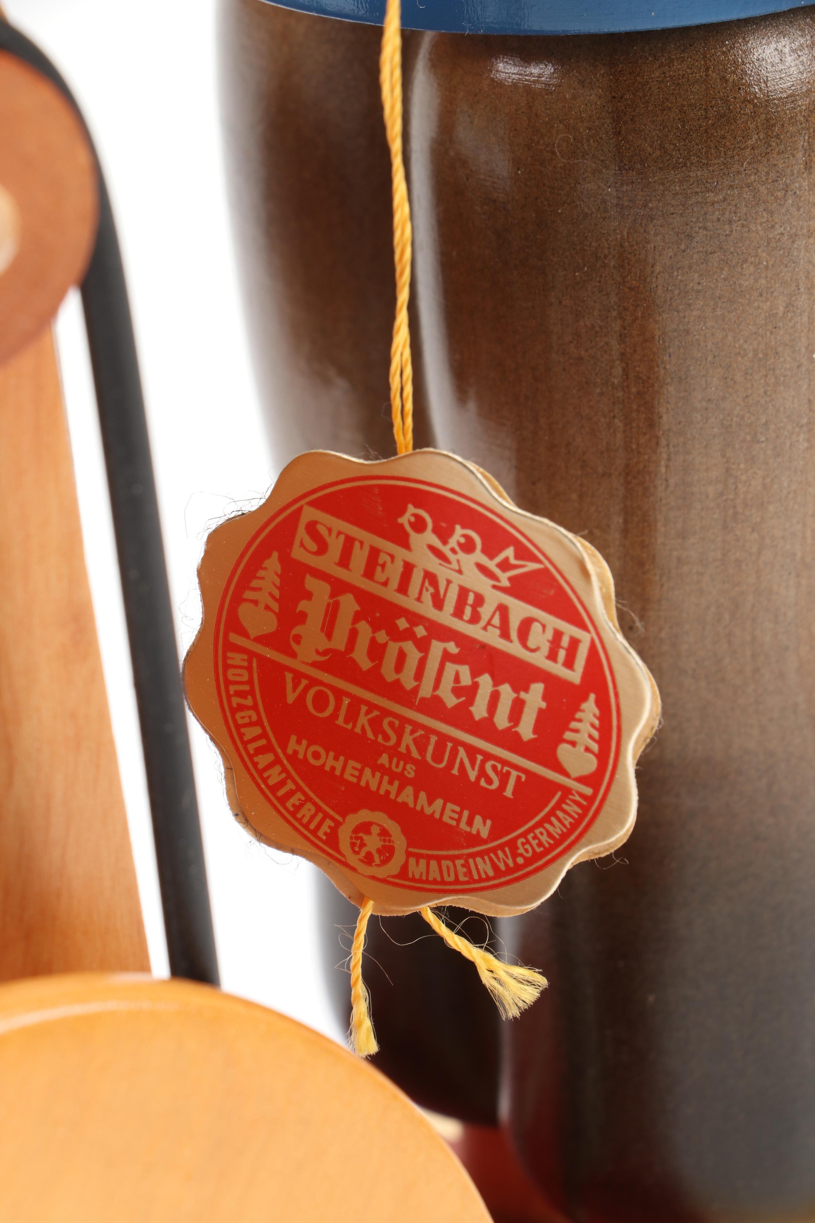 Steinbach "Old Woodturner on the Lathe" Paint Decorated Wood Nutcracker