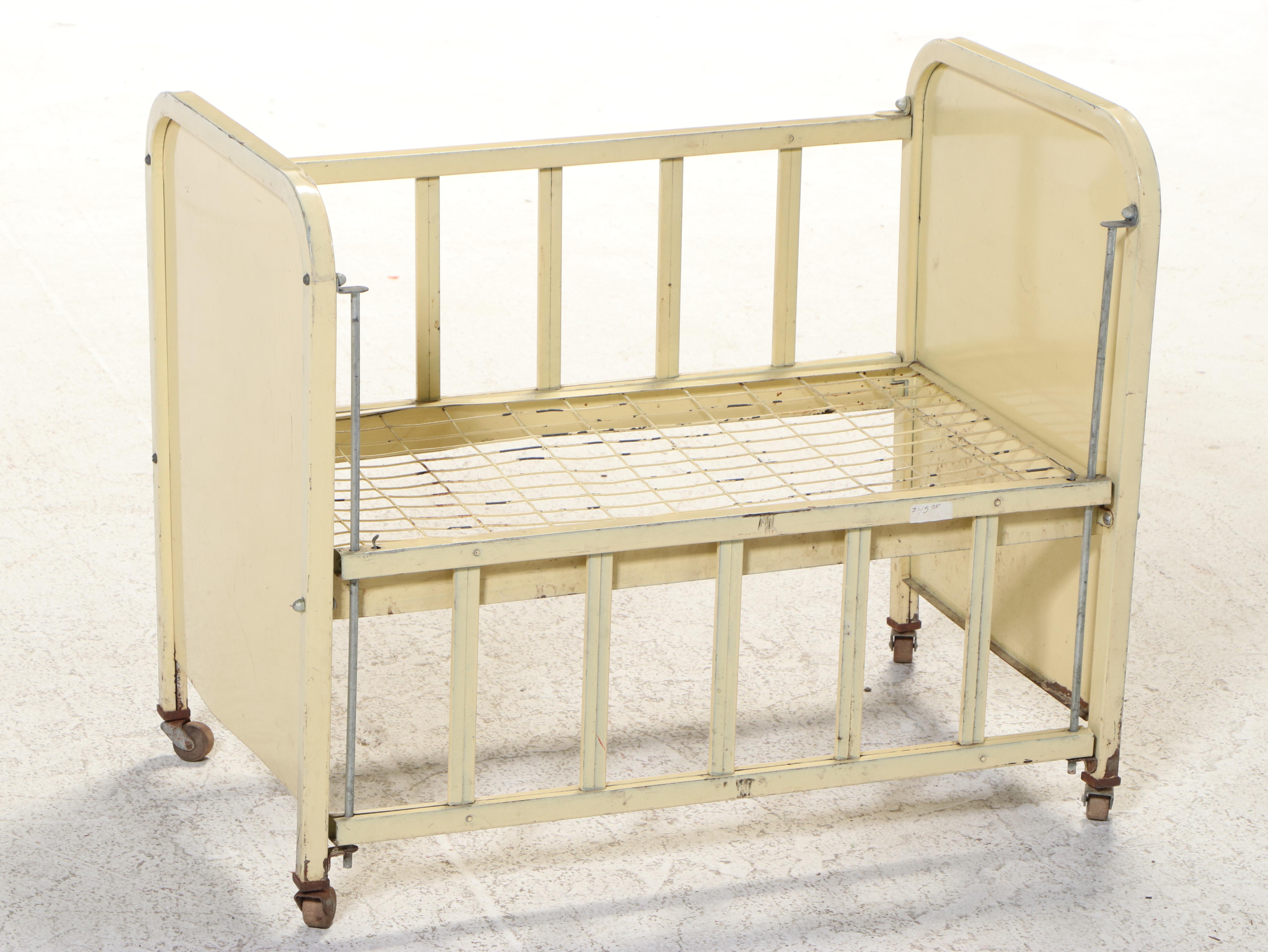 Wooden Doll Crib, Mid-20th Century