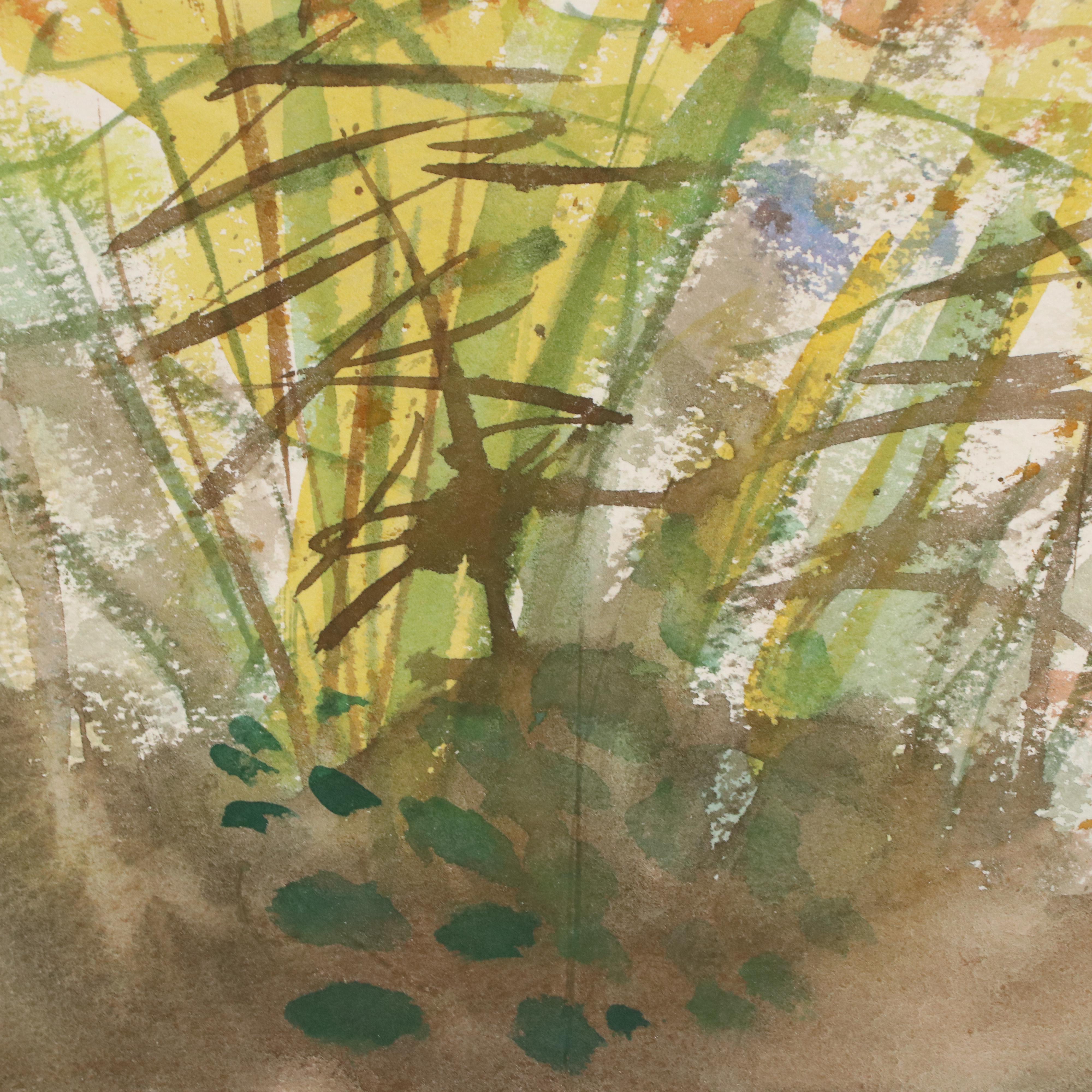 Landscape Watercolor Painting, Late 20th Century