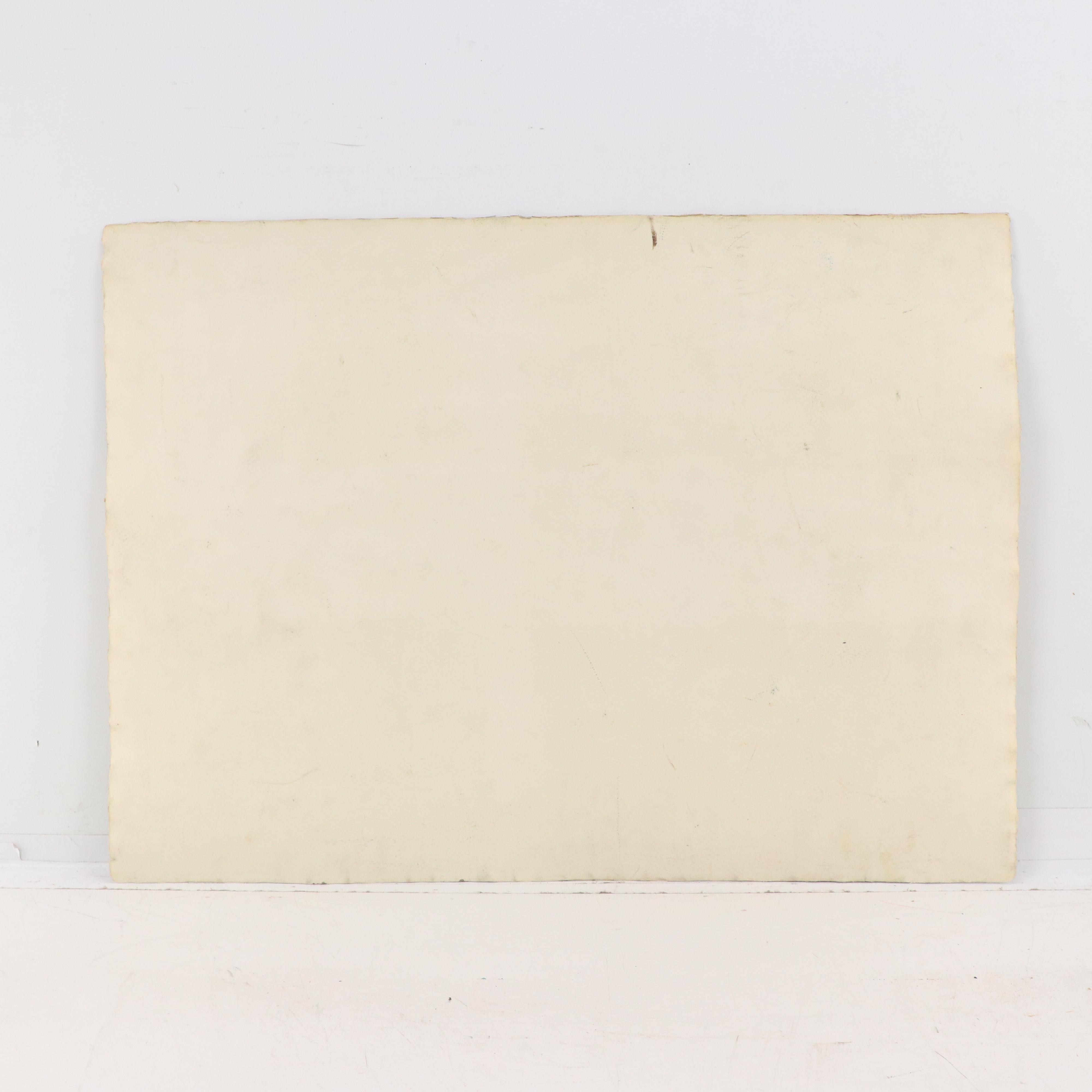 Landscape Watercolor Painting, Late 20th Century