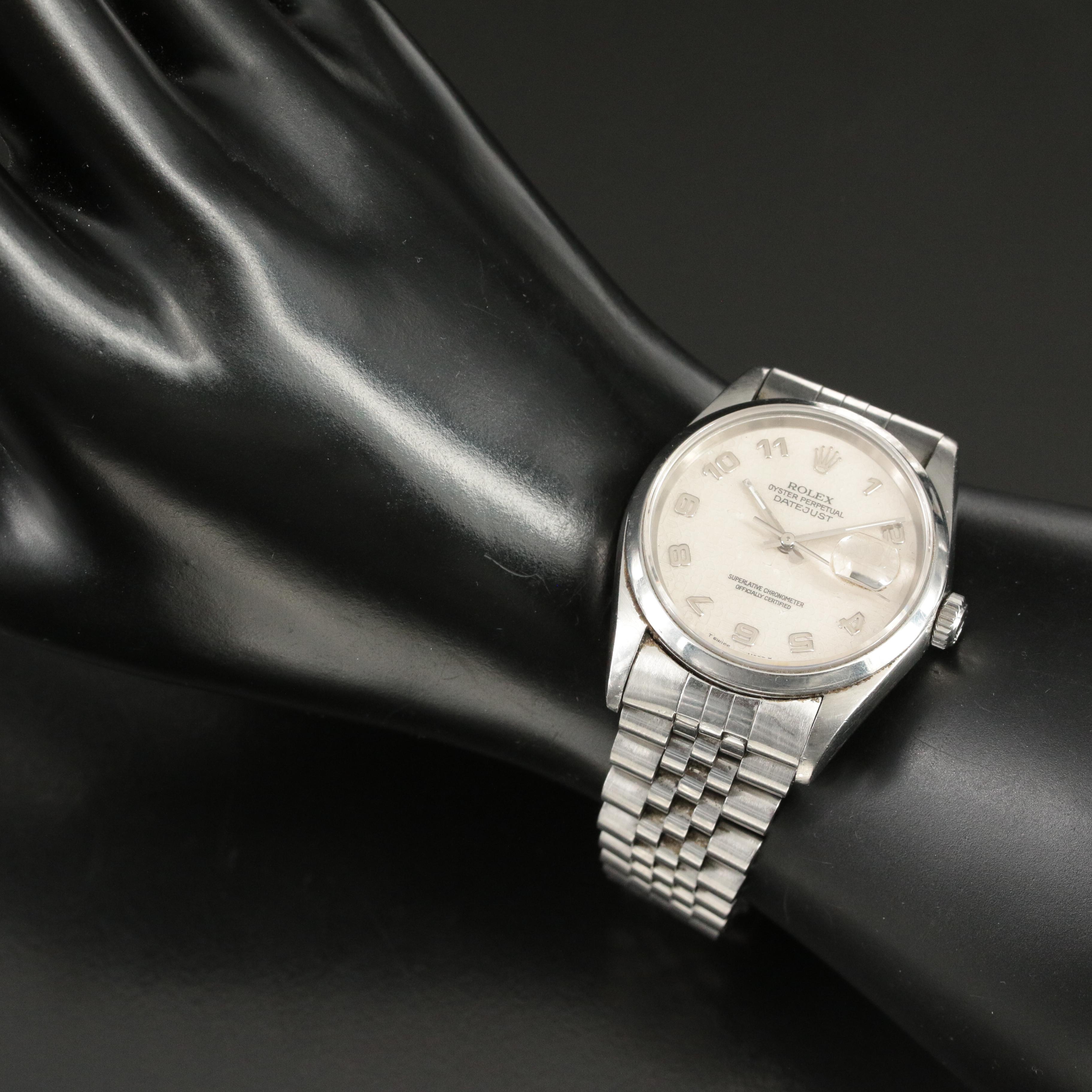 1995 Rolex Datejust Ivory Arabic Jubilee Dial Watch