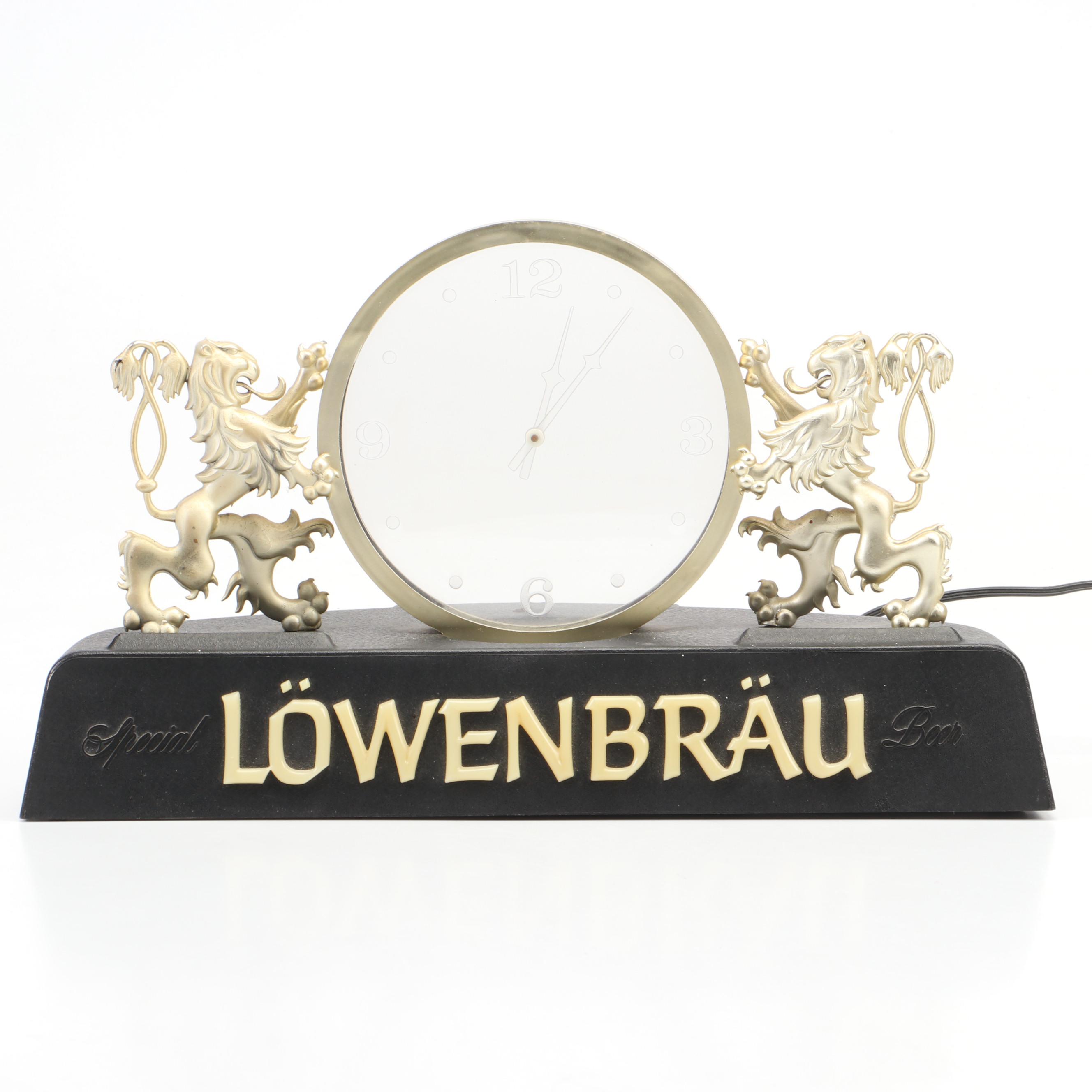Lakeside Ltd. Löwenbräu Special Beer Electric Clock, 1983