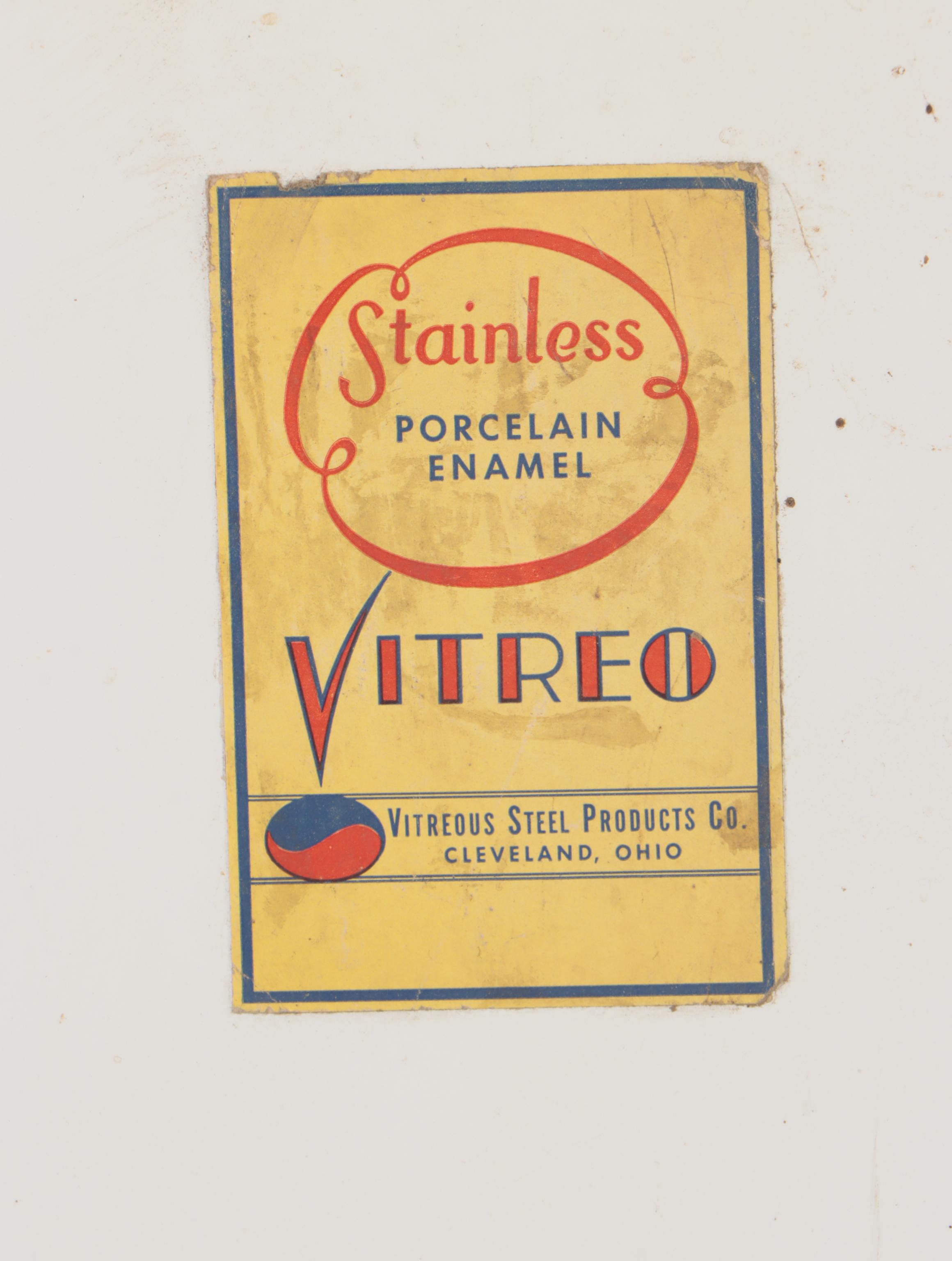 Pair of Porcelain Enamel Pendant Shades With Porcelain Enamel Sample Board