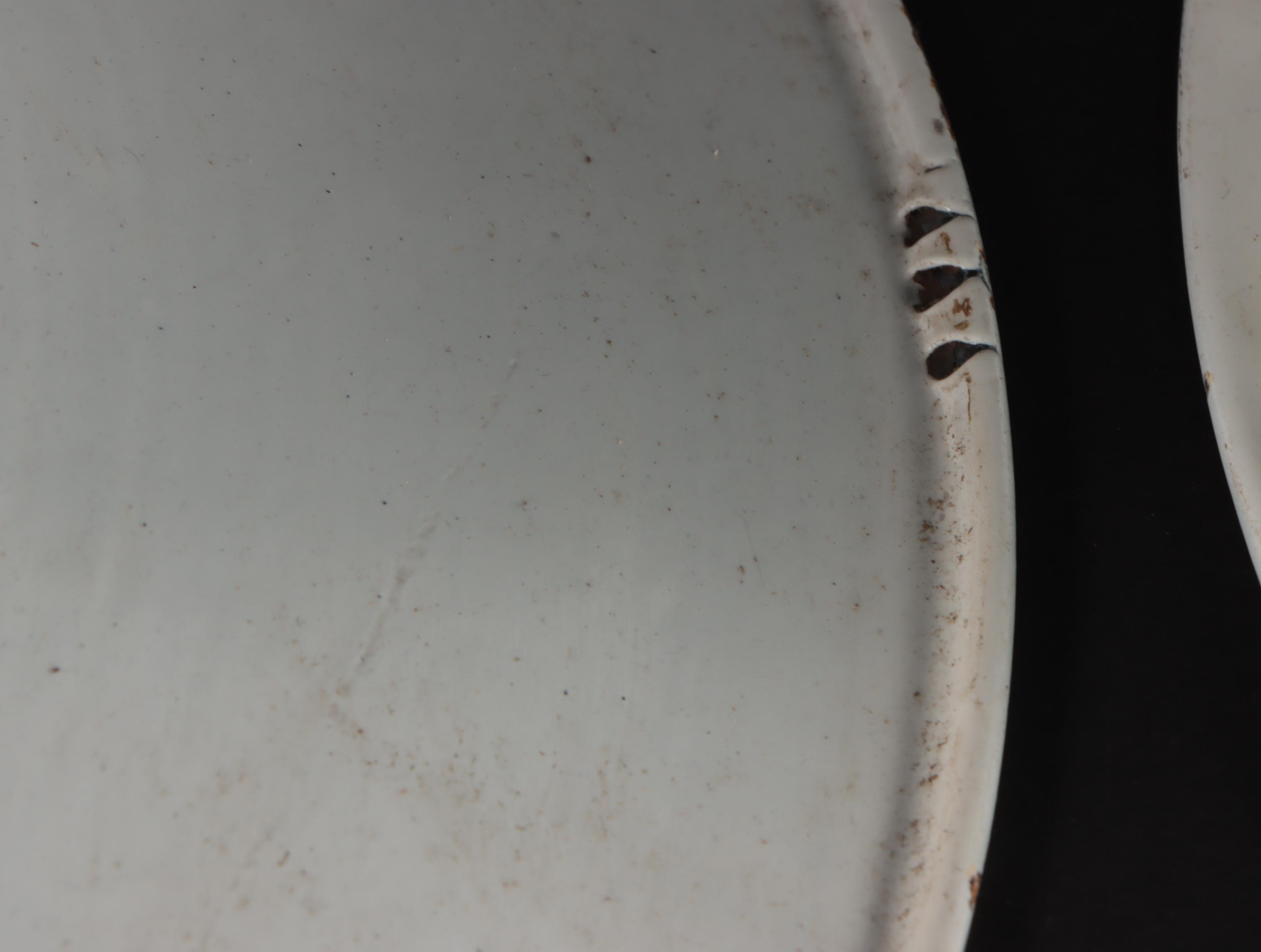 Pair of Porcelain Enamel Pendant Shades With Porcelain Enamel Sample Board