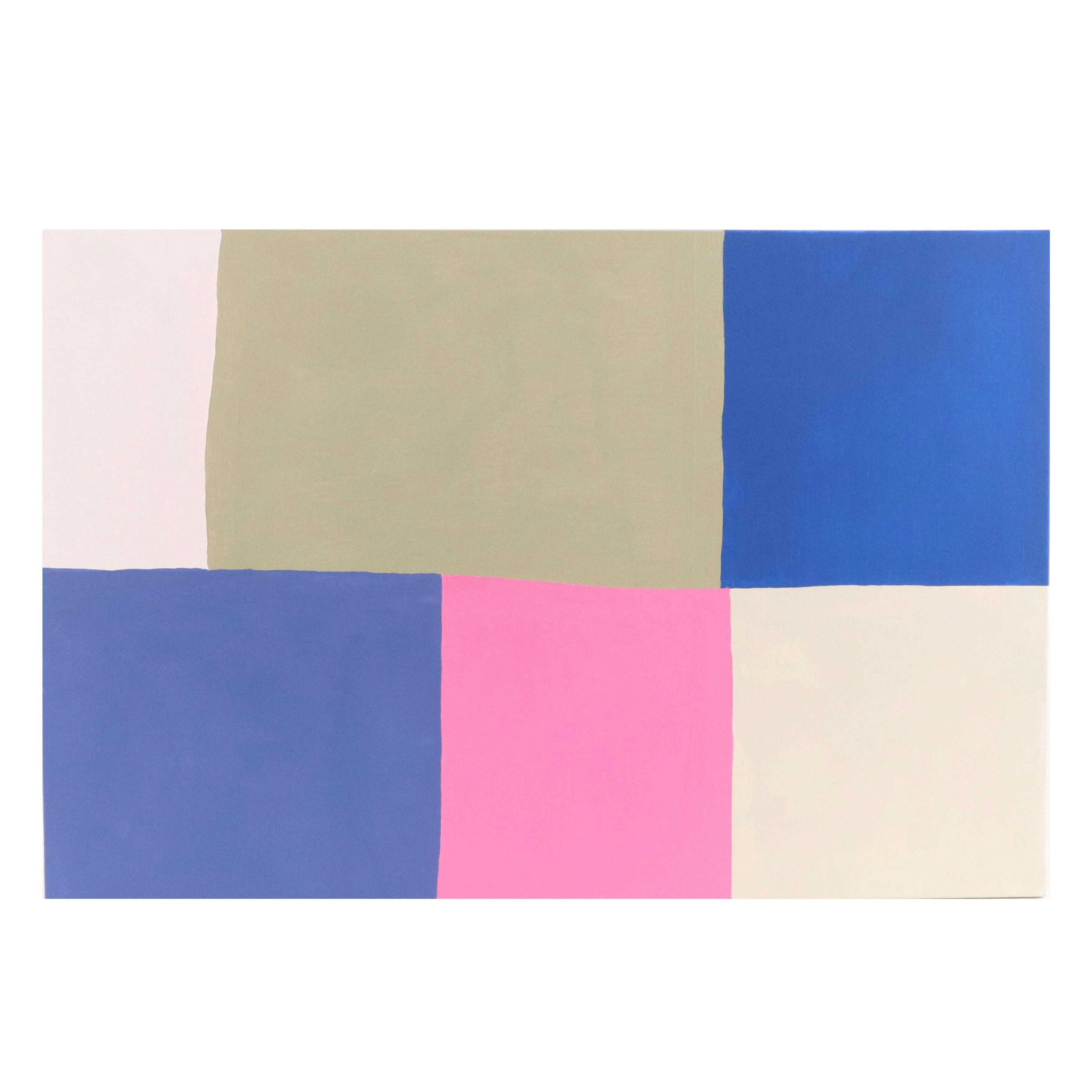 Neville Shenton Abstract Geometric Acrylic Painting, 2024