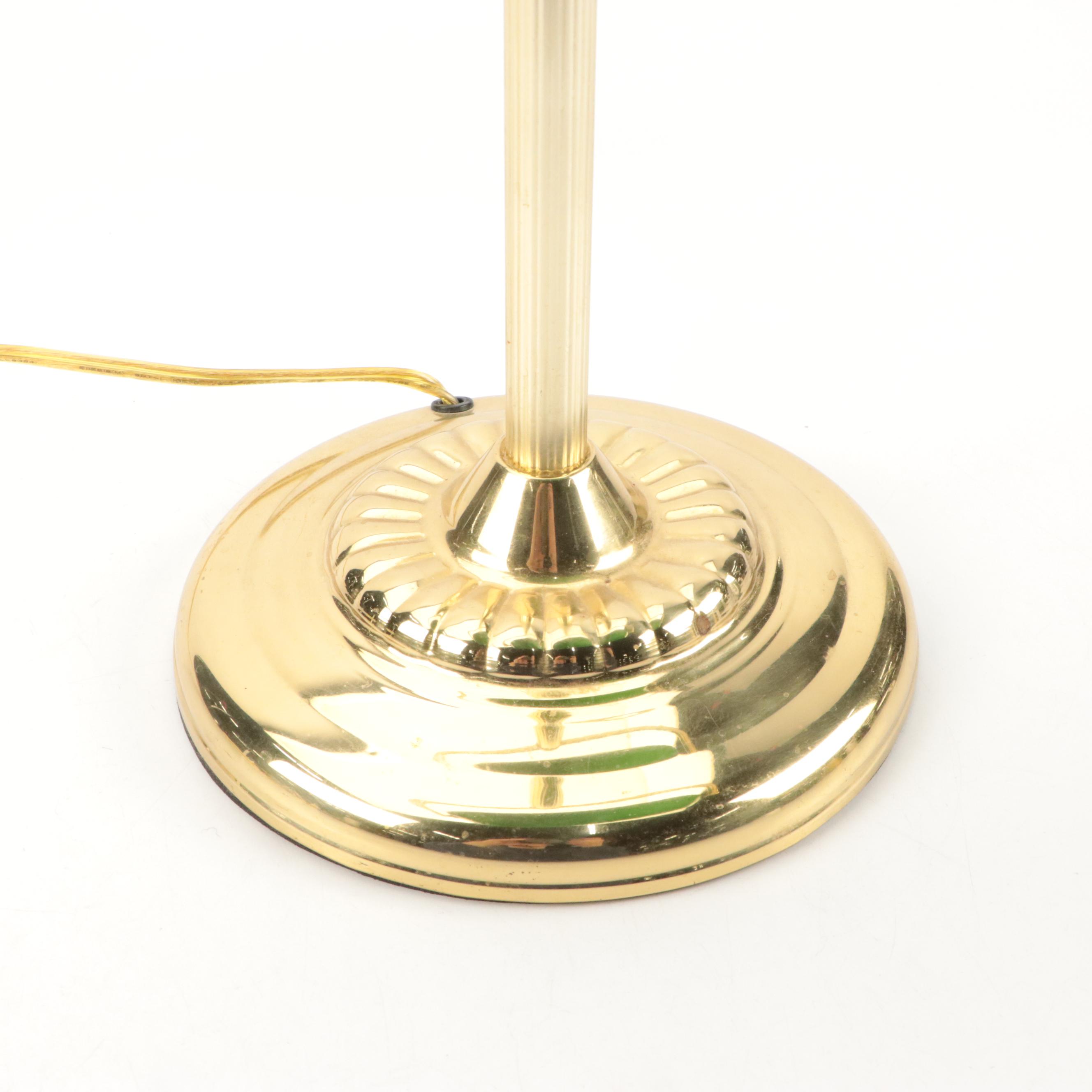 Tensor Green Glass and Brass Bankers Desk Lamp