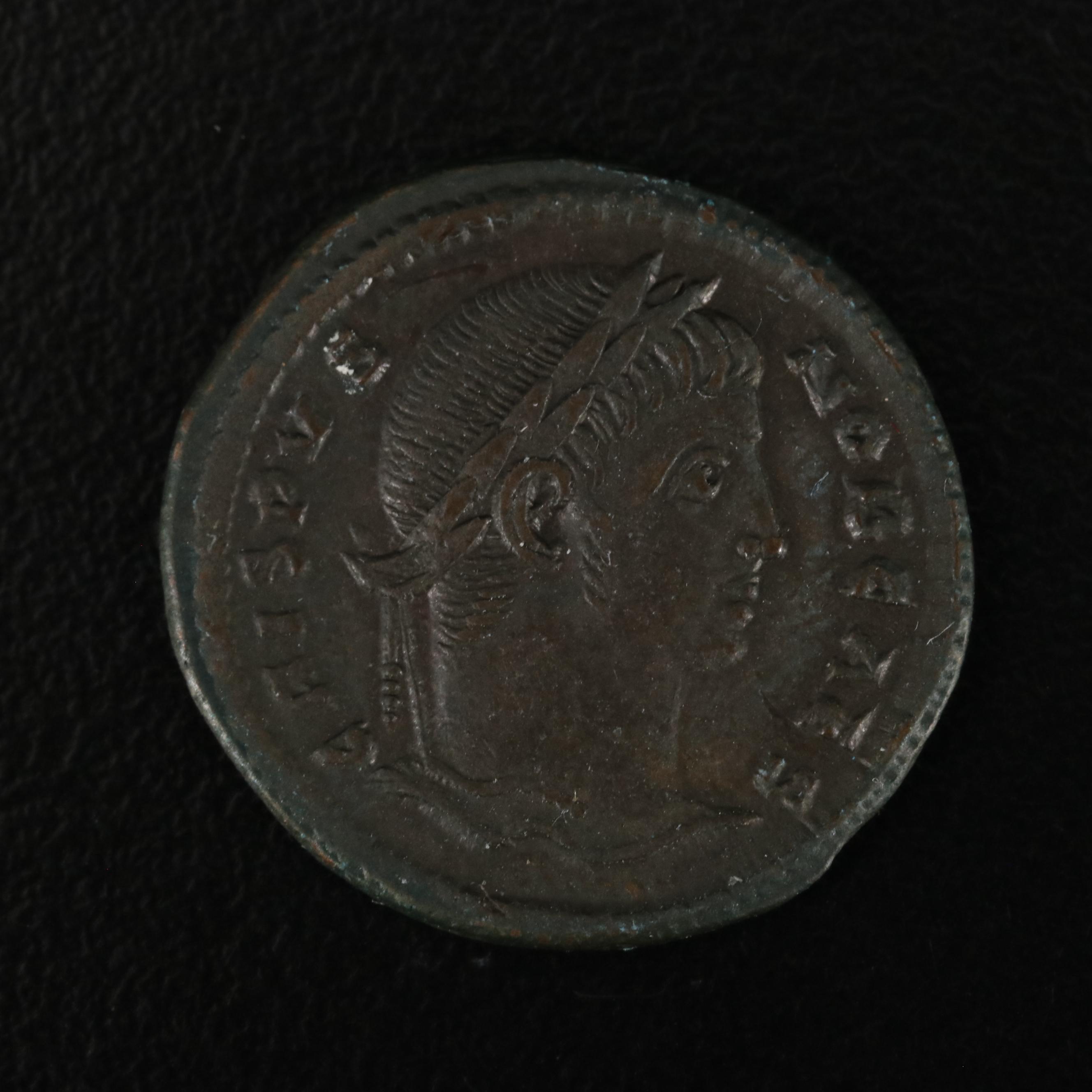 Ancient Roman Imperial Æ3 Coin of Crispus, ca. 322 A.D.