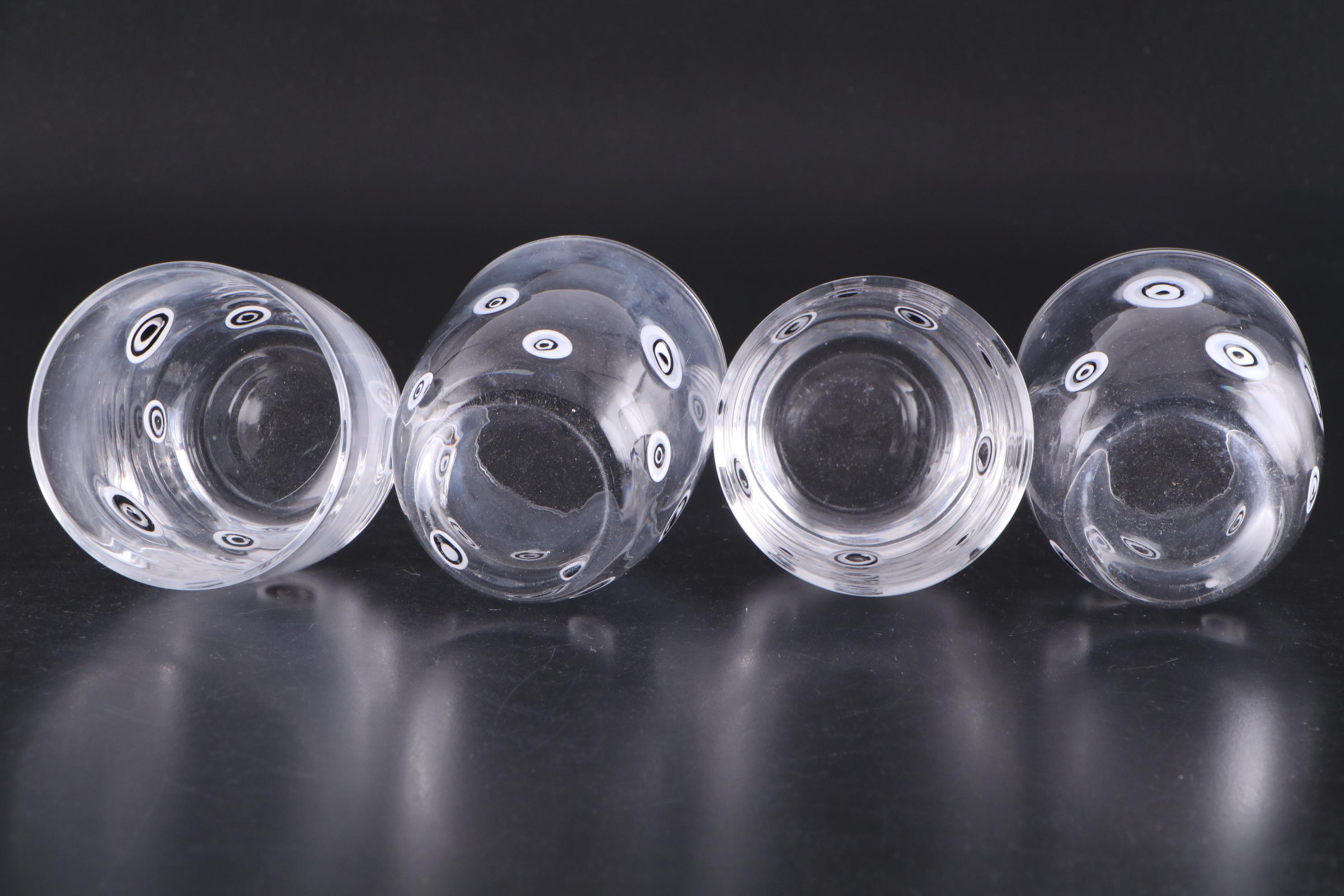 Crystal Highball Glasses with Eye Motif Old Fashioned Glasses