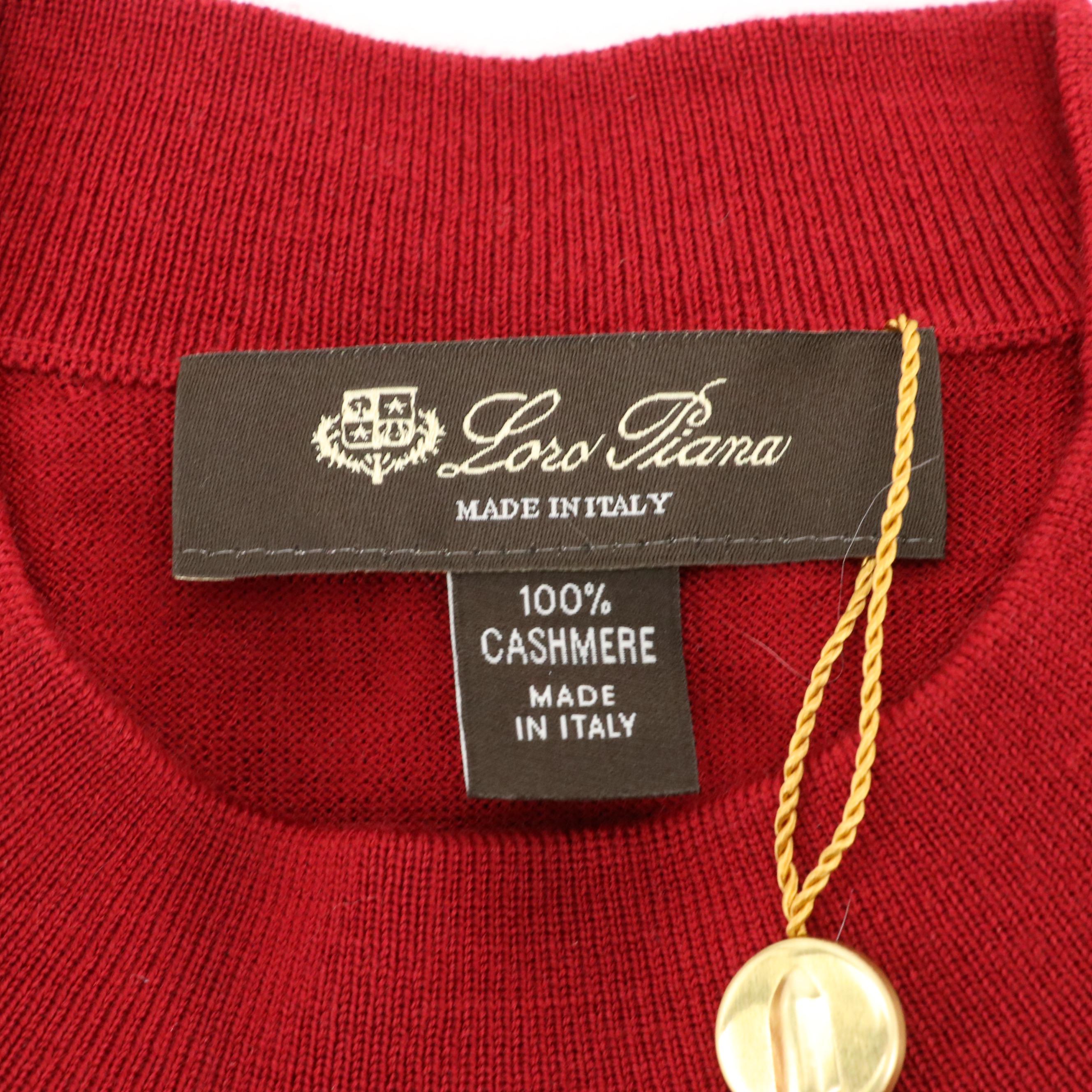 Loro Piana Cashmere Crew Neck Sweater, New with Tag