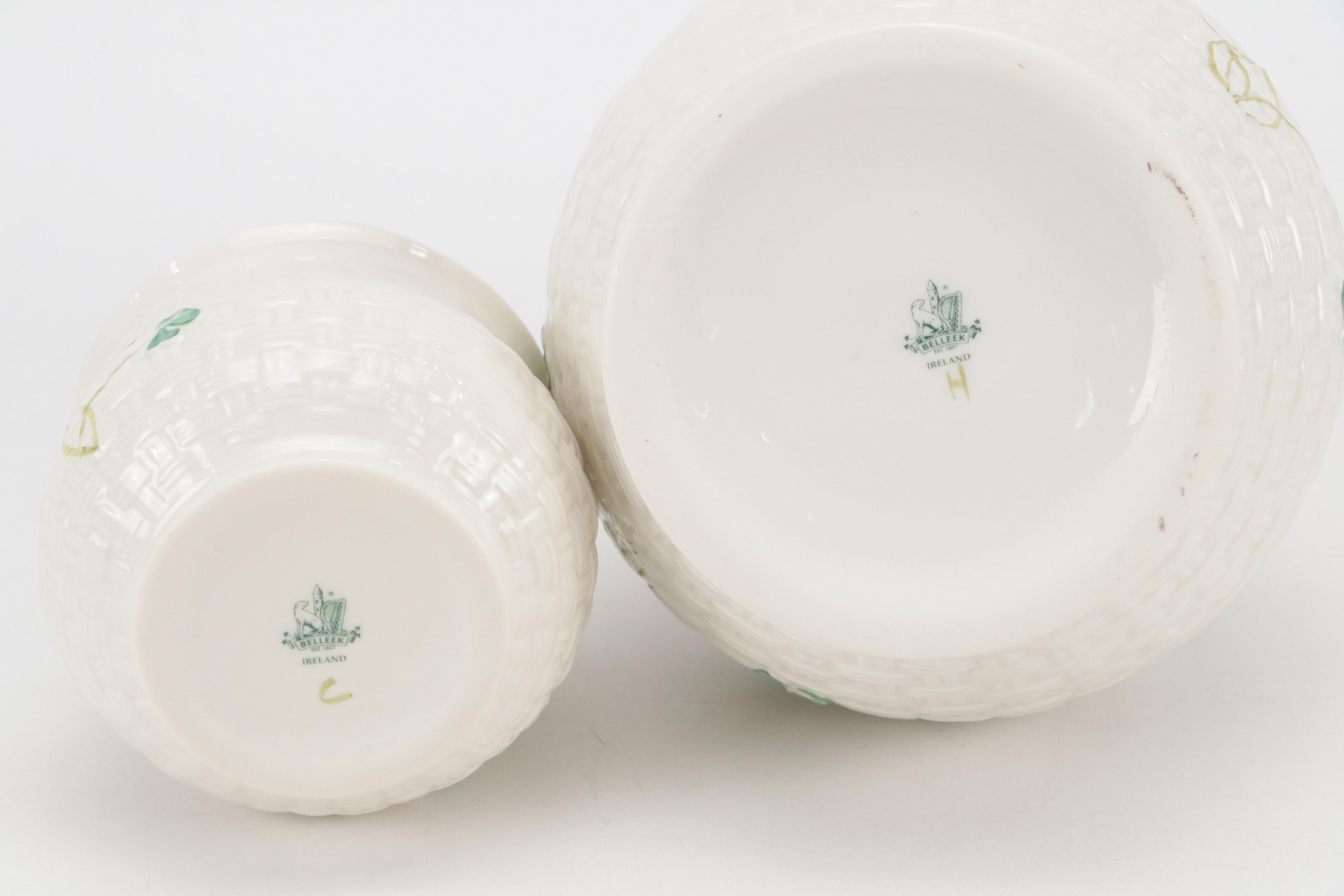 Belleek "Shamrock" Two Piece Porcelain Nite Set with Valdivia Tankard