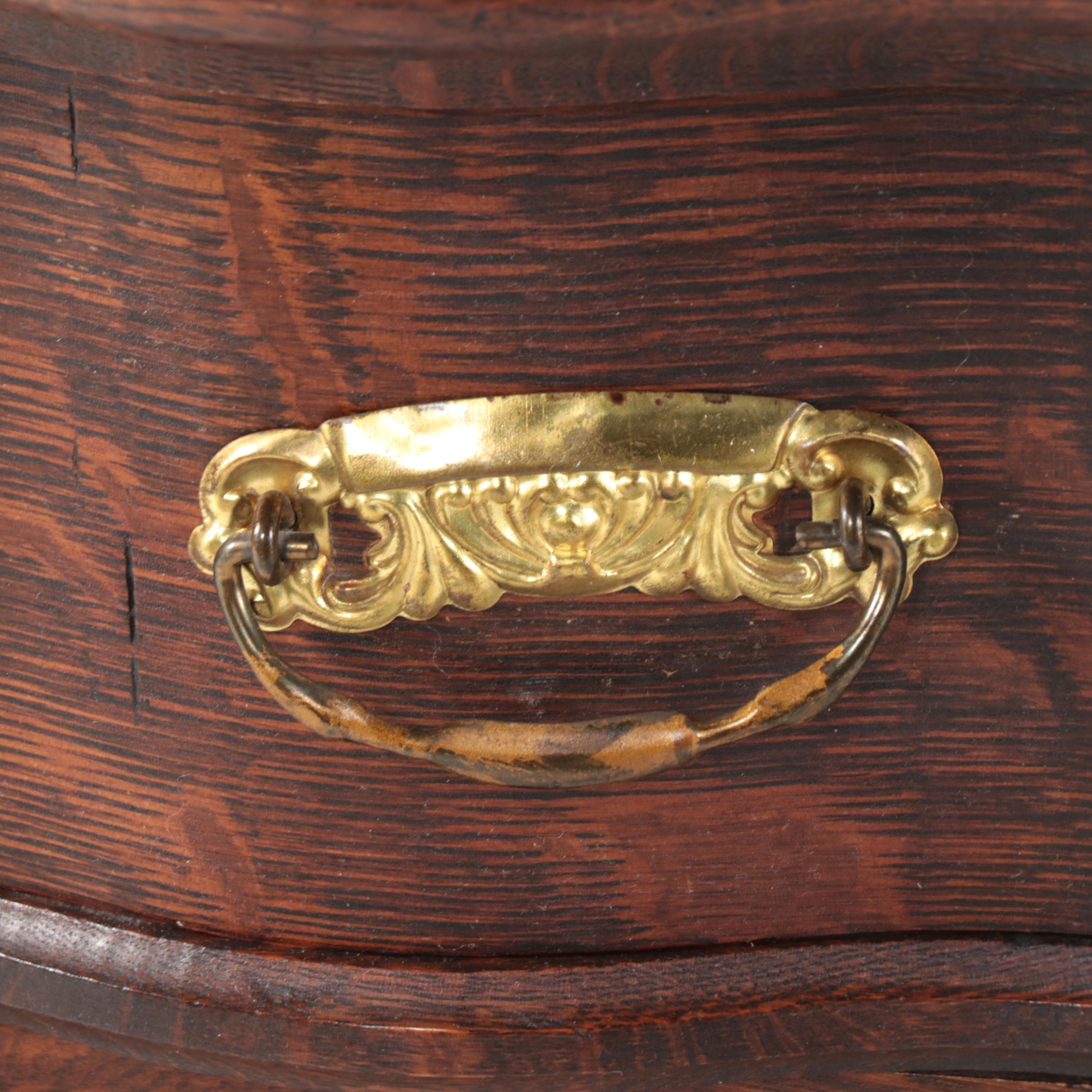 Victorian Tiger Oak Washstand, Late 19th Century