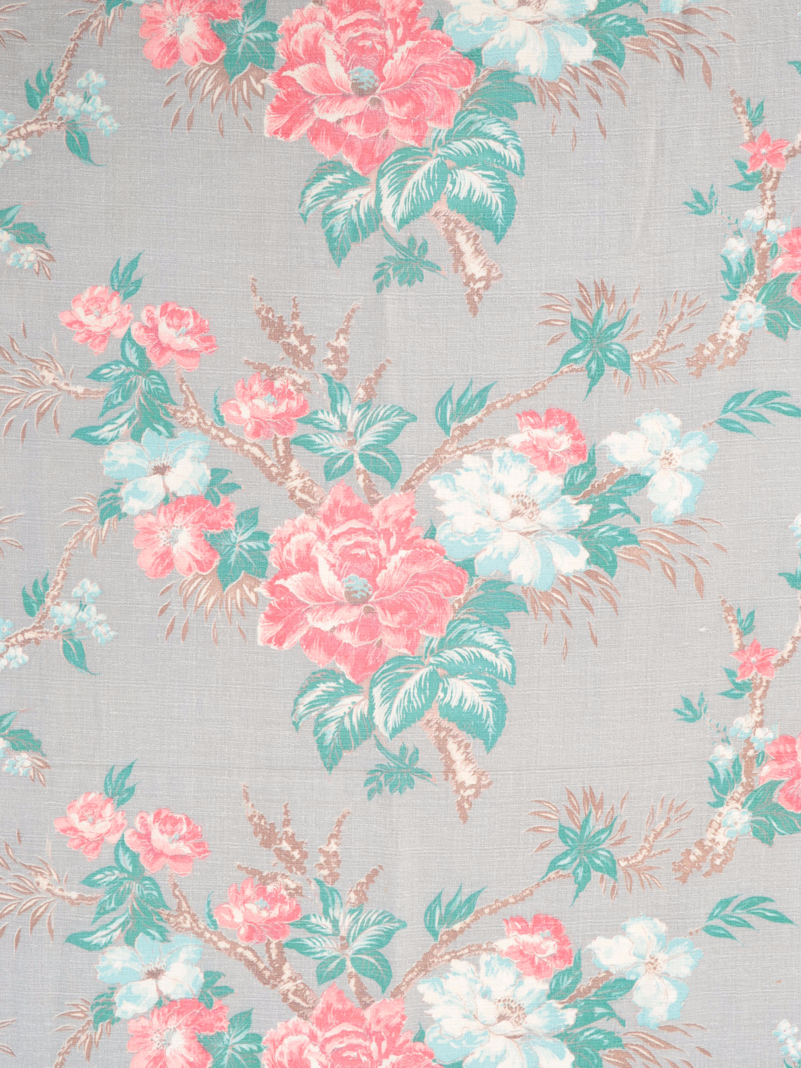 Barkcloth Bedspread with Barkcloth, IKEA and Pinch Pleat Curtains