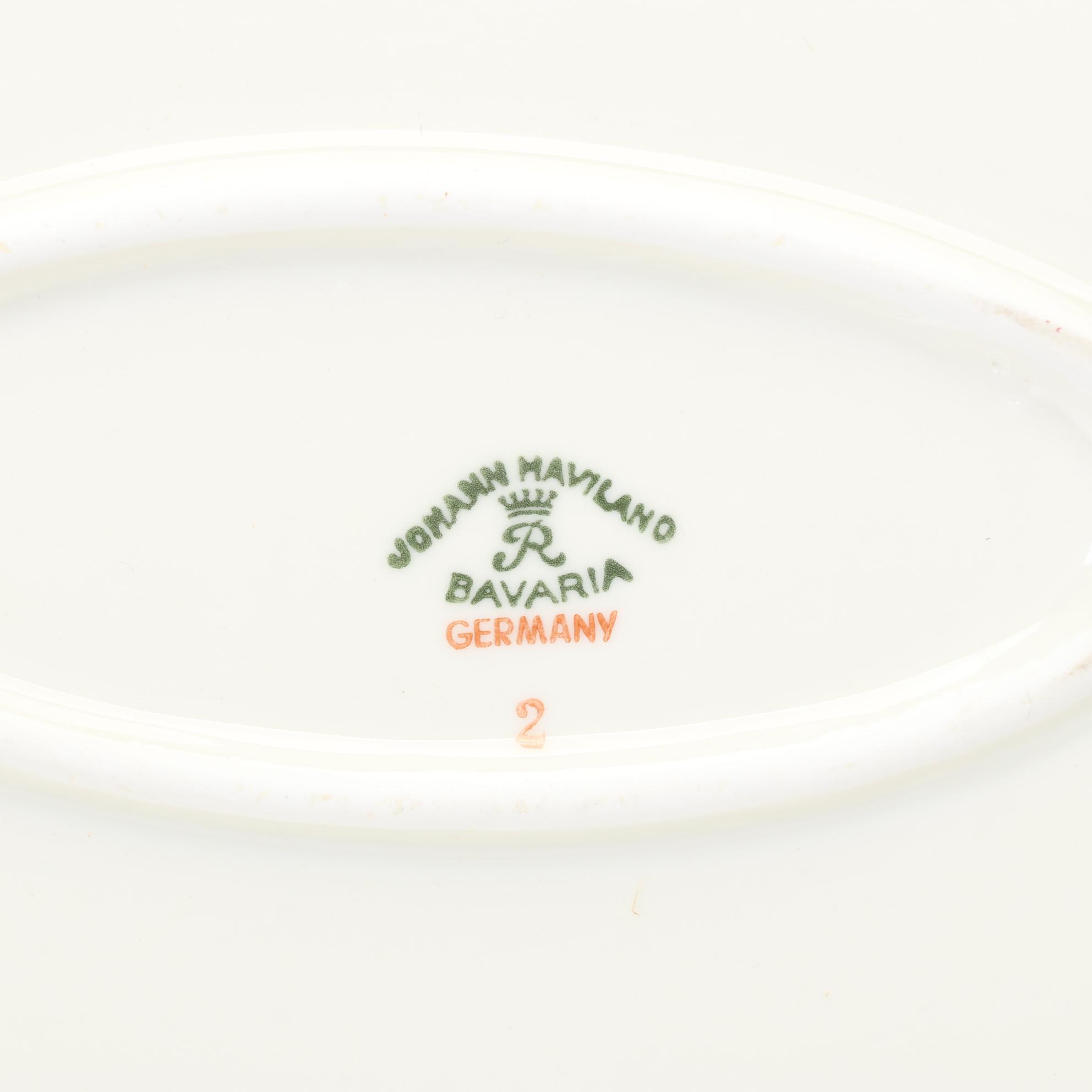 Johann Haviland "Rosenthal" Dinnerware With Serving Pieces, 1930s