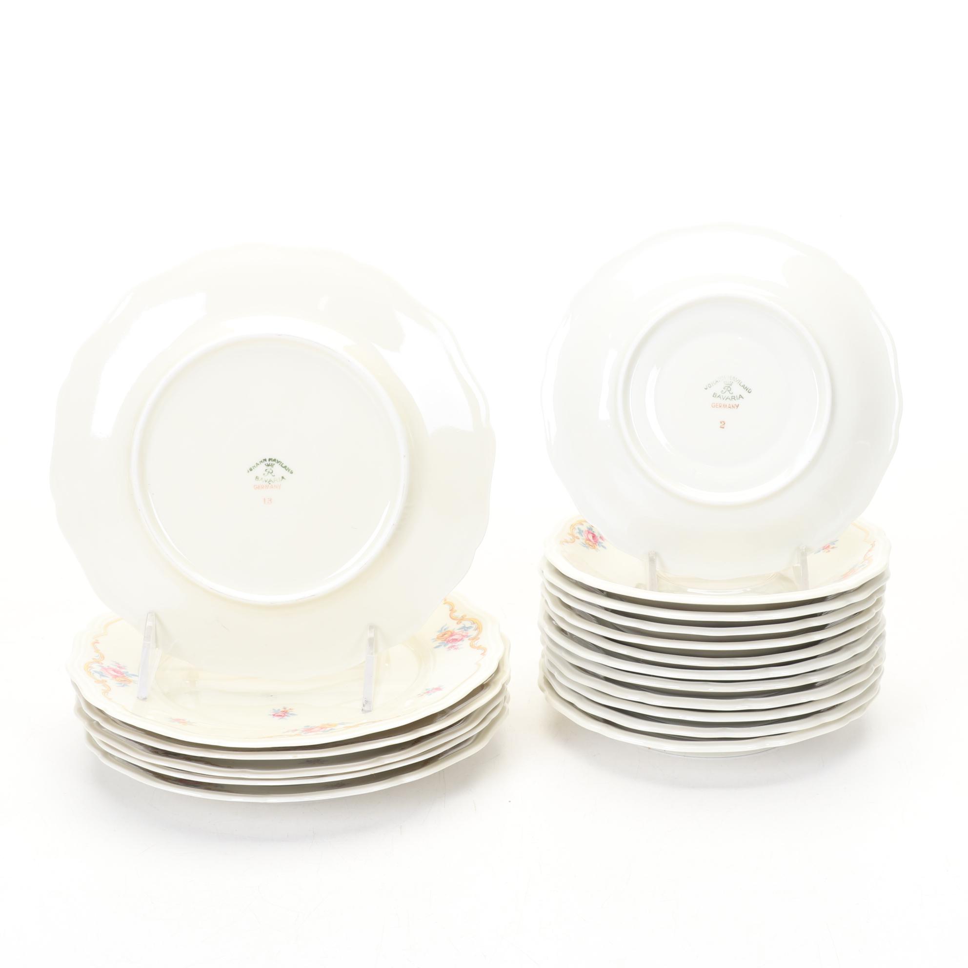 Johann Haviland "Rosenthal" Dinnerware With Serving Pieces, 1930s