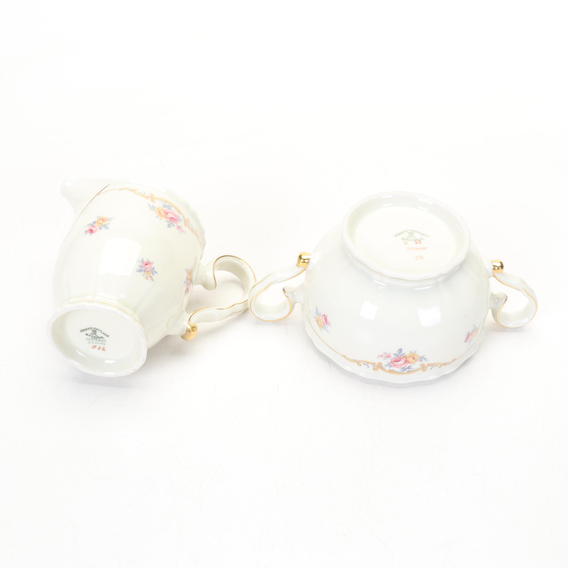 Johann Haviland "Rosenthal" Dinnerware With Serving Pieces, 1930s