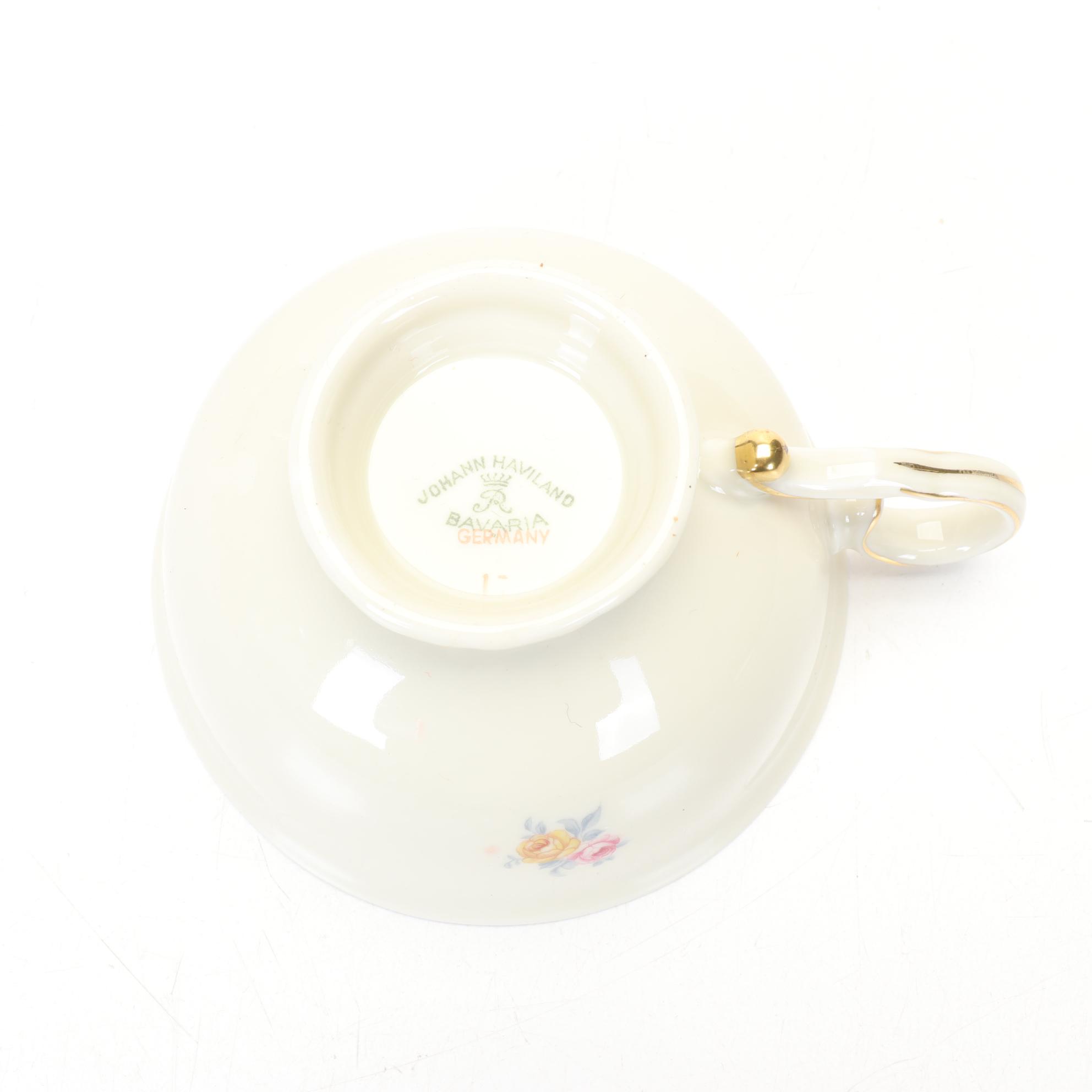 Johann Haviland "Rosenthal" Dinnerware With Serving Pieces, 1930s