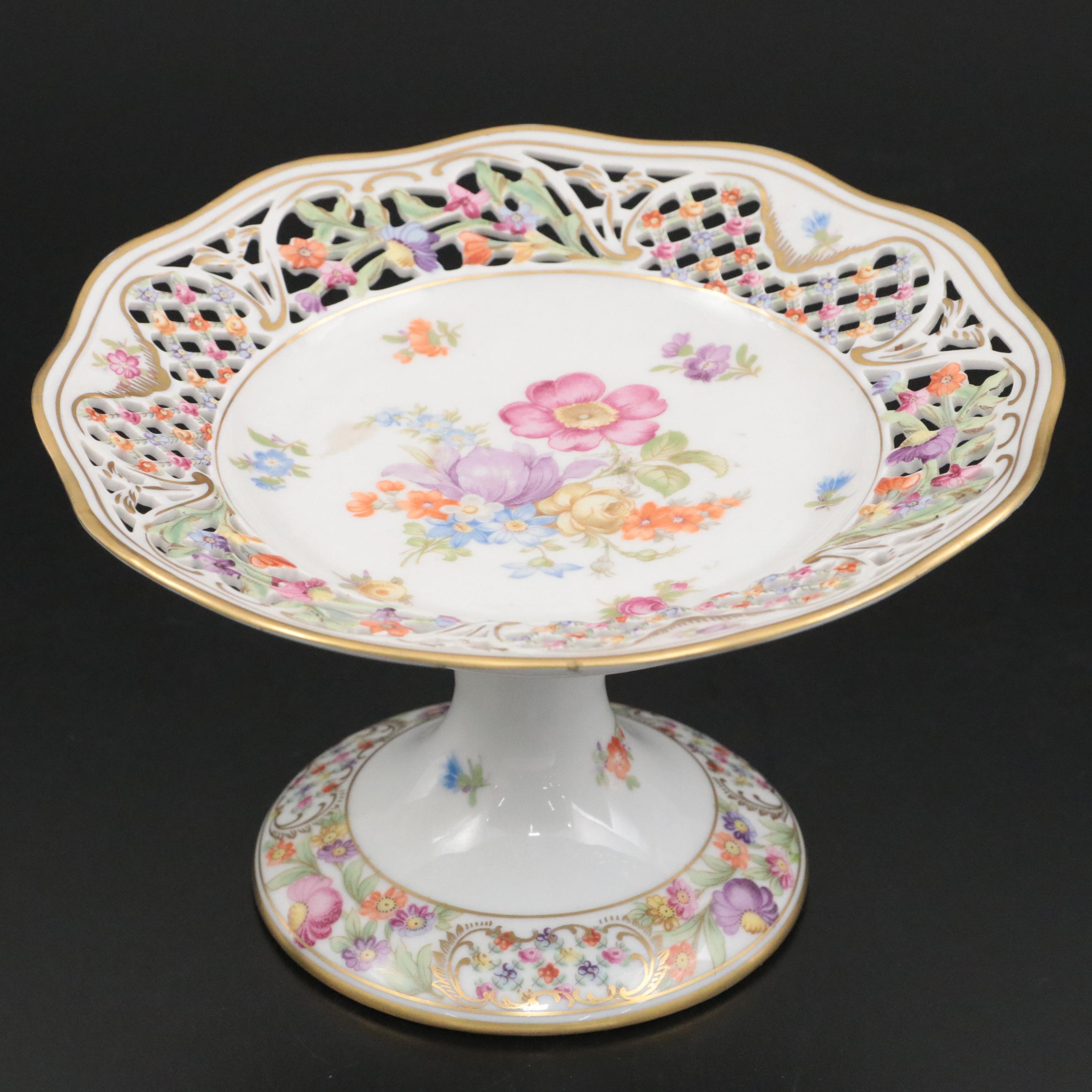 Schumann "Dresden Flowers" German Porcelain Serveware, Mid-20th Century