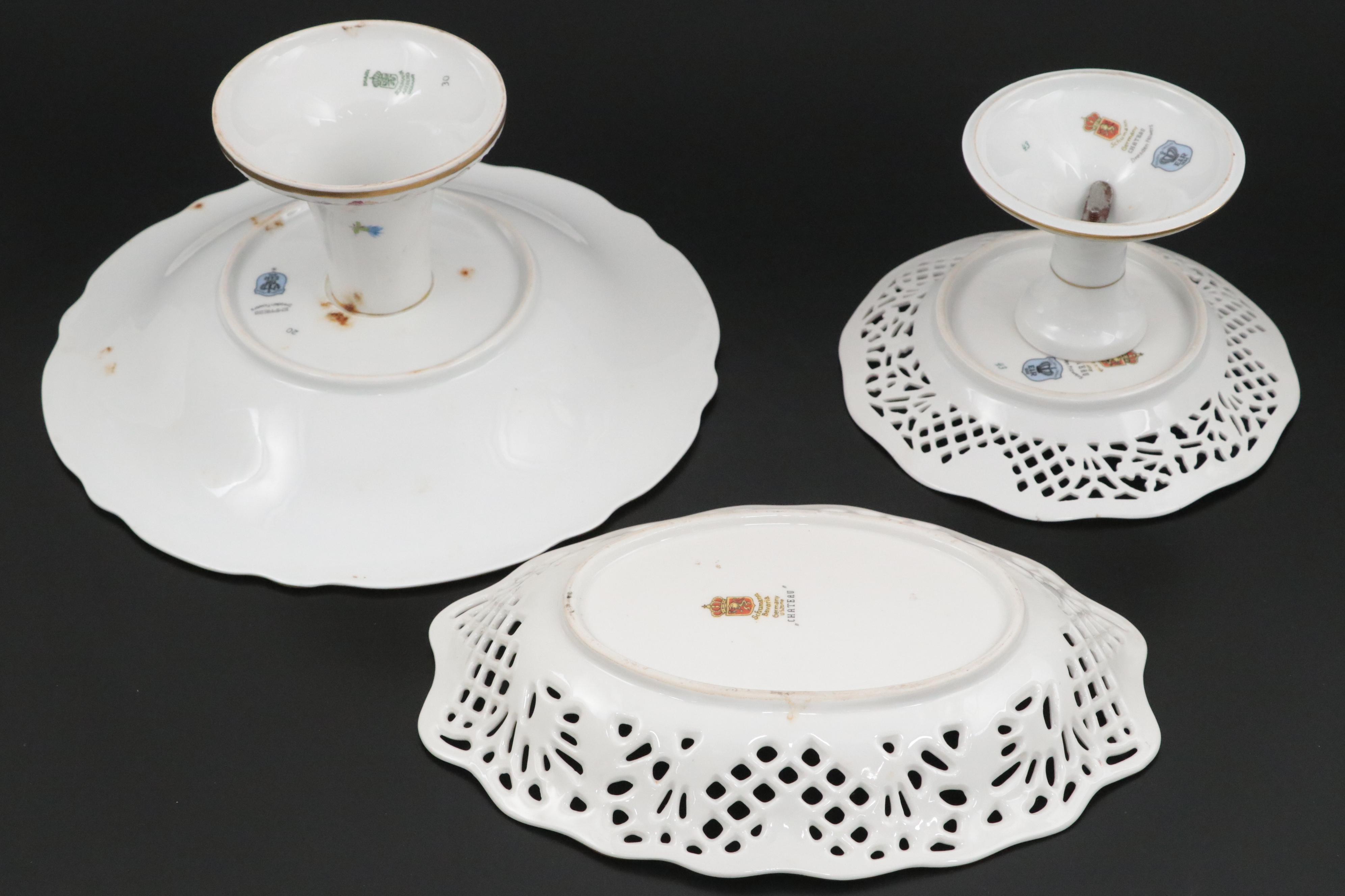 Schumann "Dresden Flowers" German Porcelain Serveware, Mid-20th Century