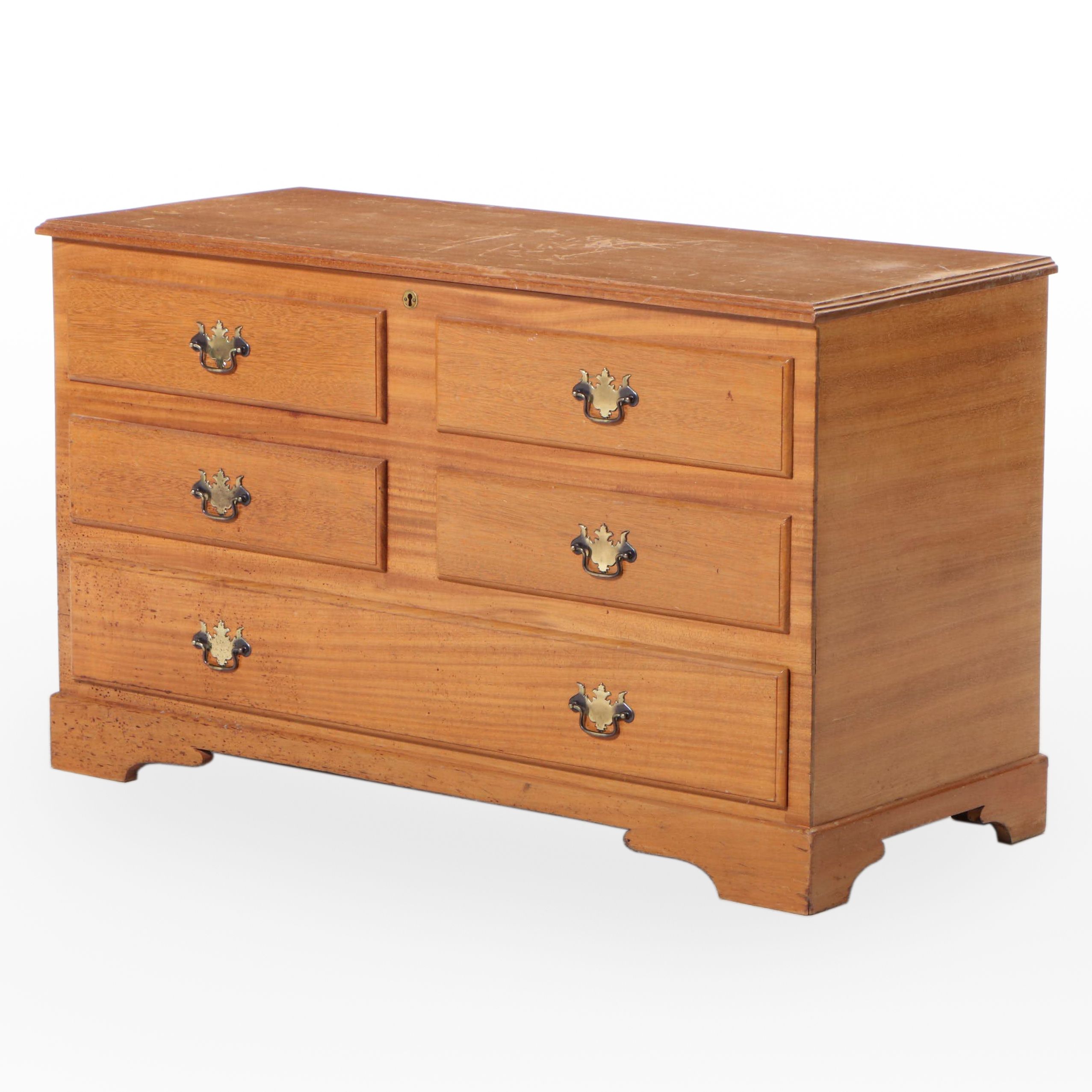 Chippendale Style Mahogany and Cedar Mule Chest, Mid-20th Century