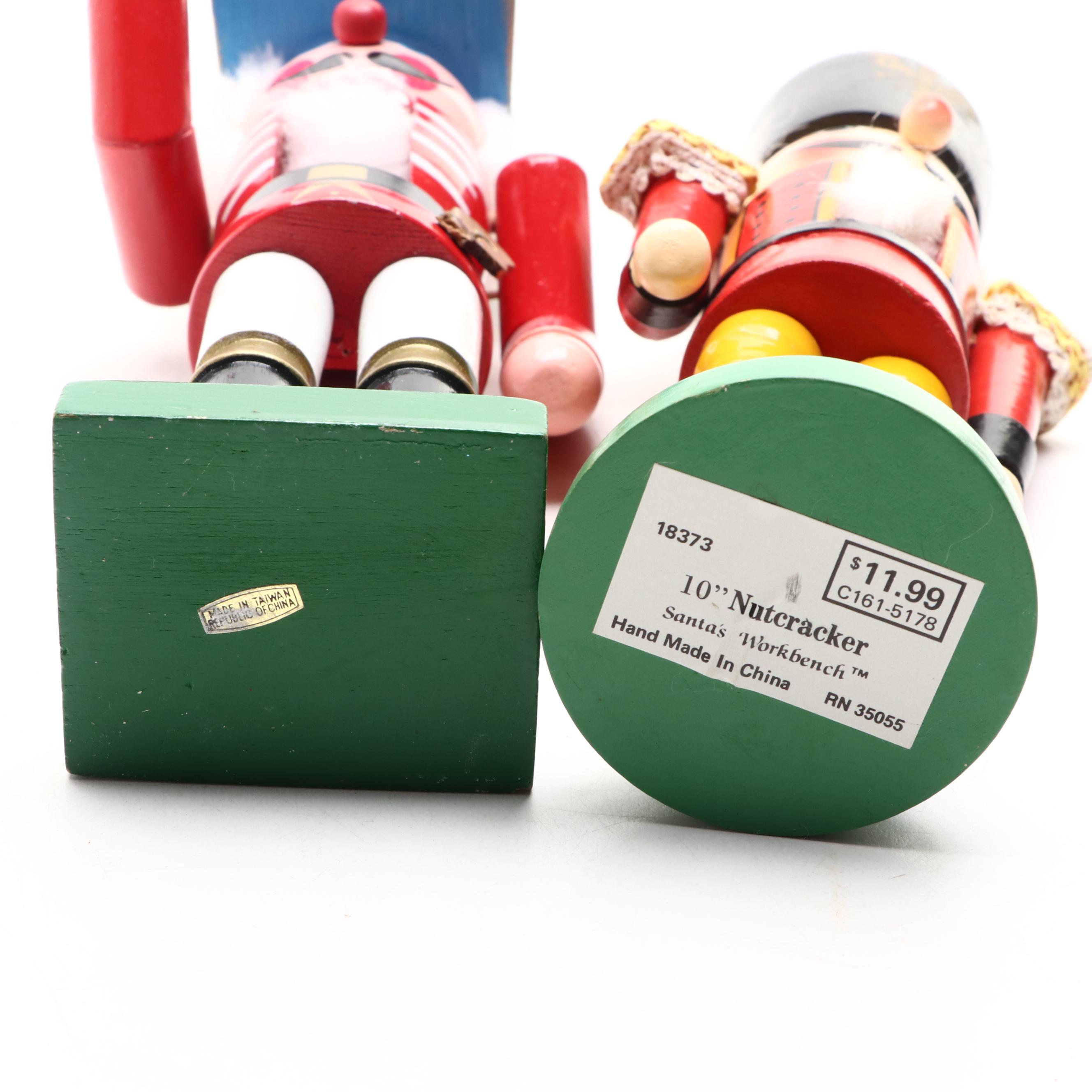 Handmade Carved Wood Figural Nutcrackers