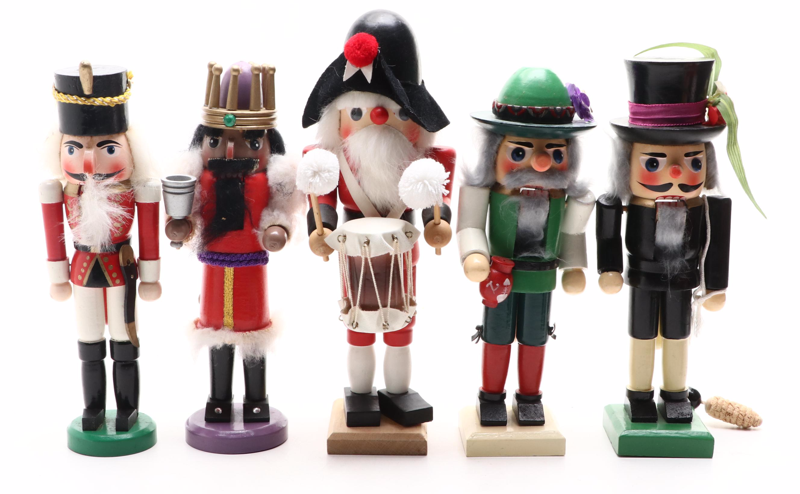 Handmade Carved Wood Figural Nutcrackers