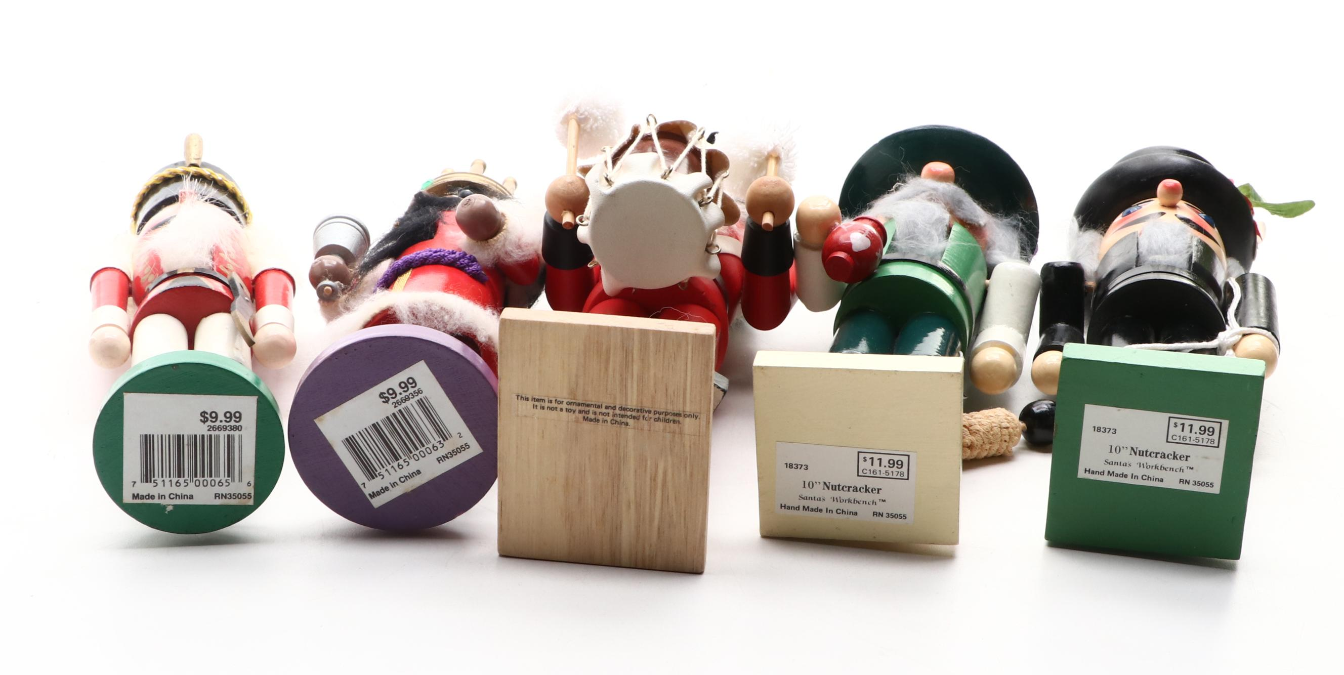 Handmade Carved Wood Figural Nutcrackers