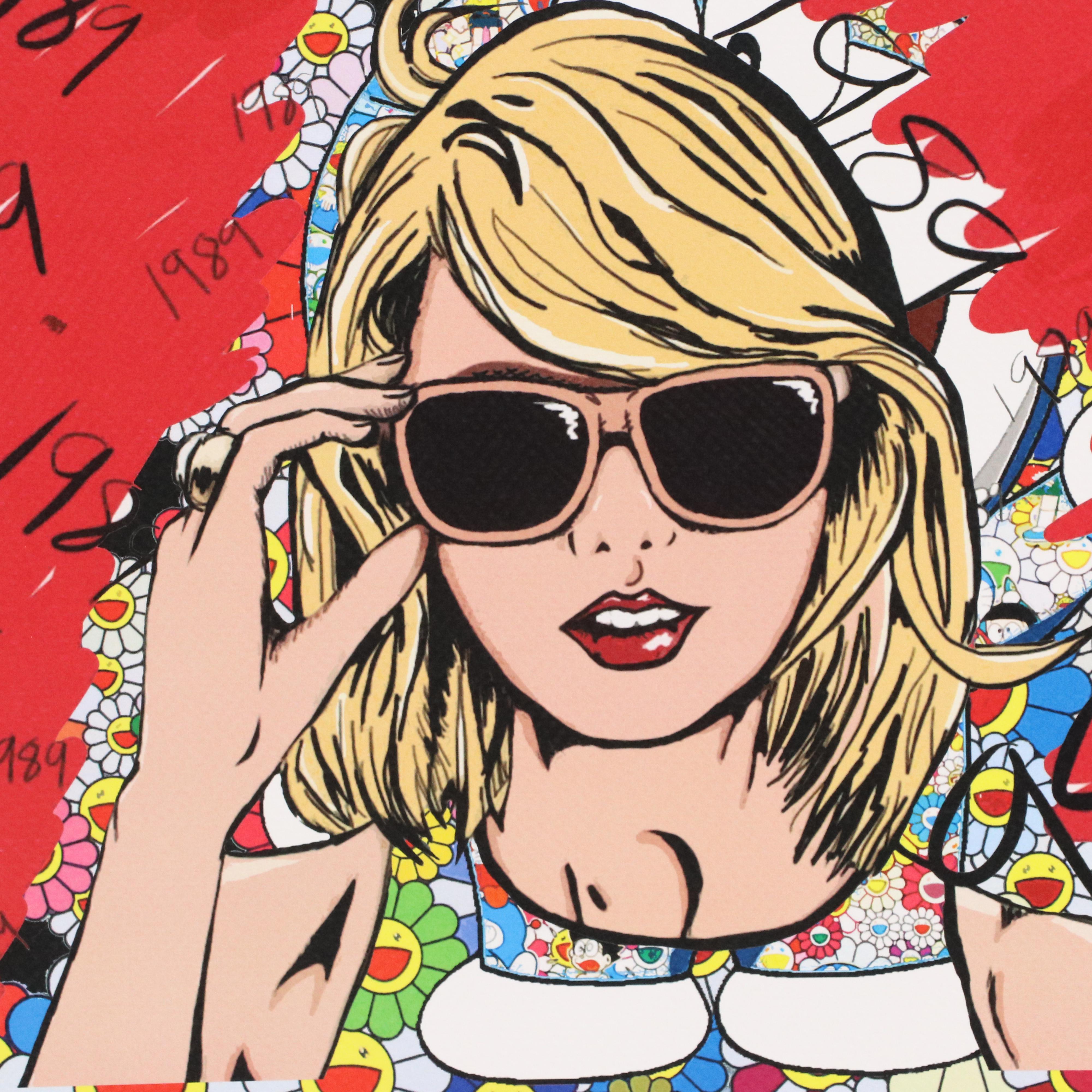 Death NYC Pop Art Graphic Print of Taylor Swift x Takashi Murakami, 2023