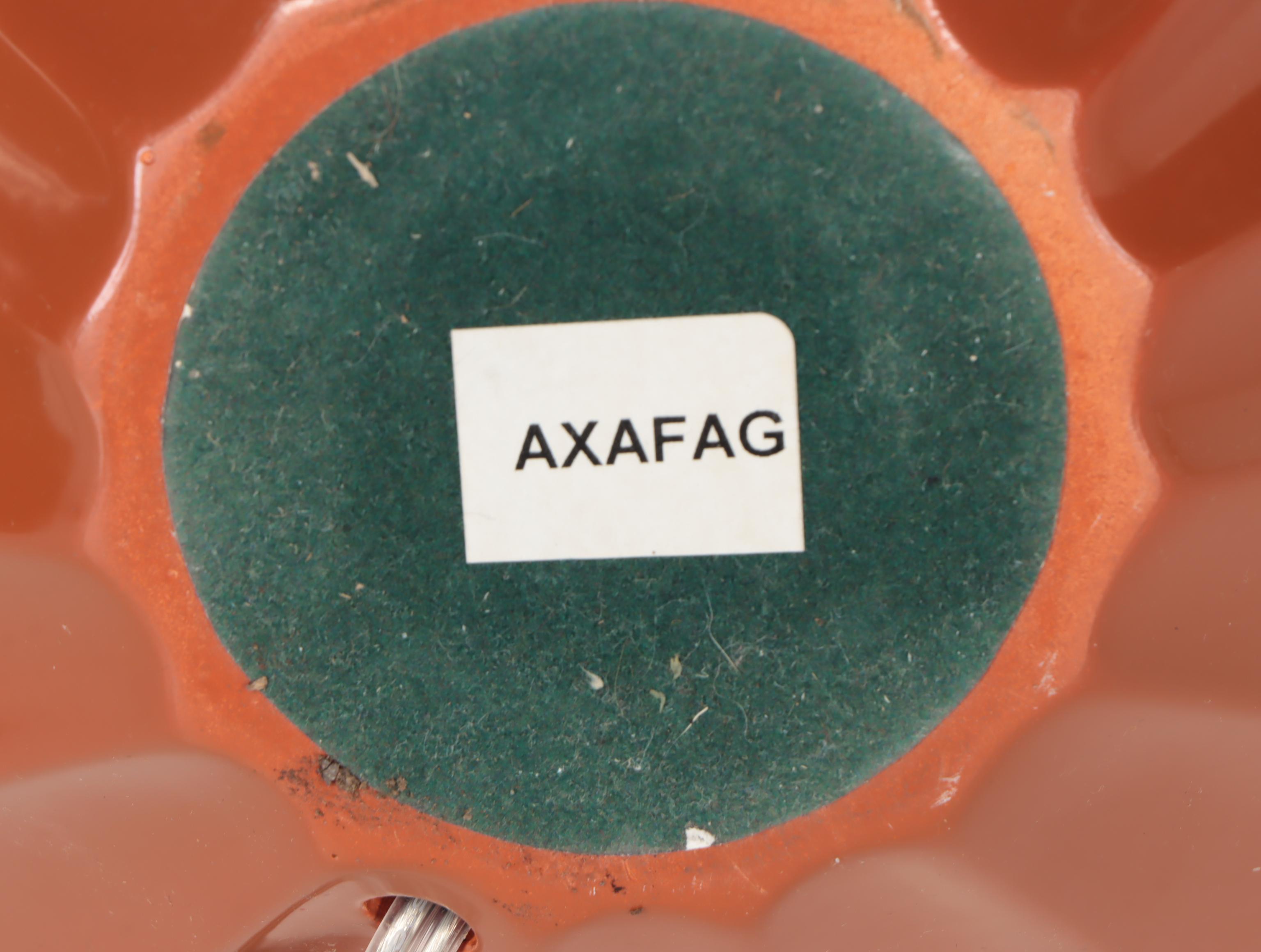 Pair of Burnt Orange Reverse Scallop Edge Table Lamps