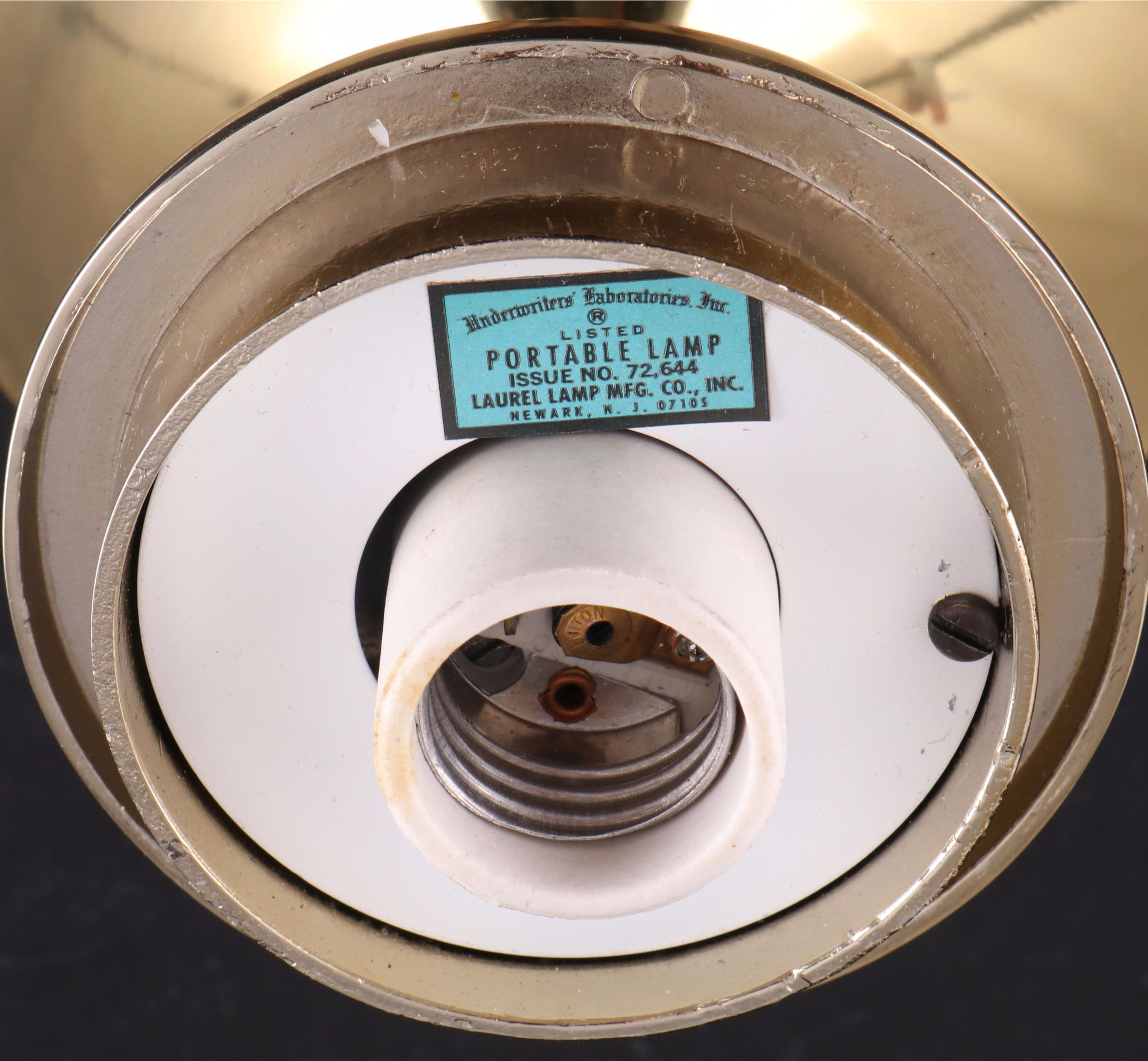 Laurel Lamp Co. Mid Century Modern Brass "Mushroom" Lamp, 1960s