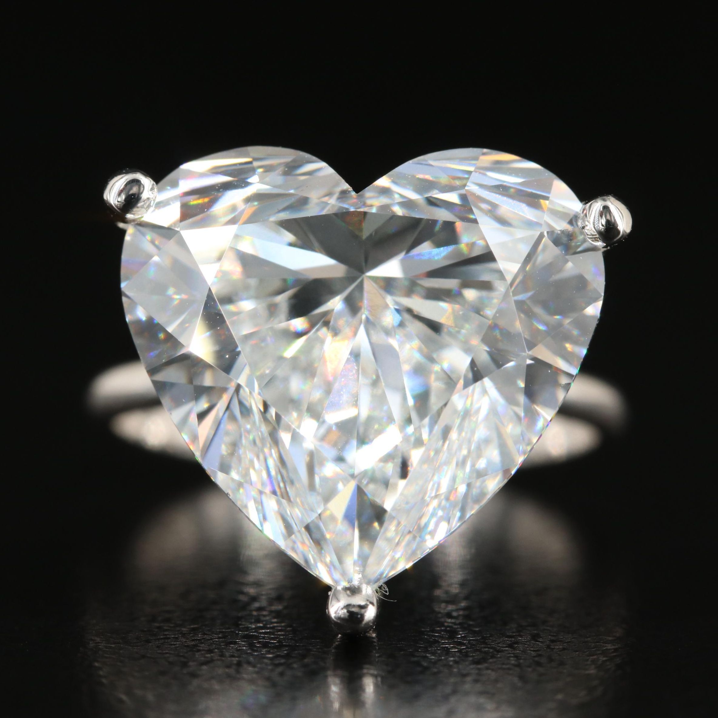 Platinum 13.55 CT Lab Grown Diamond Solitaire Ring with IGI Report