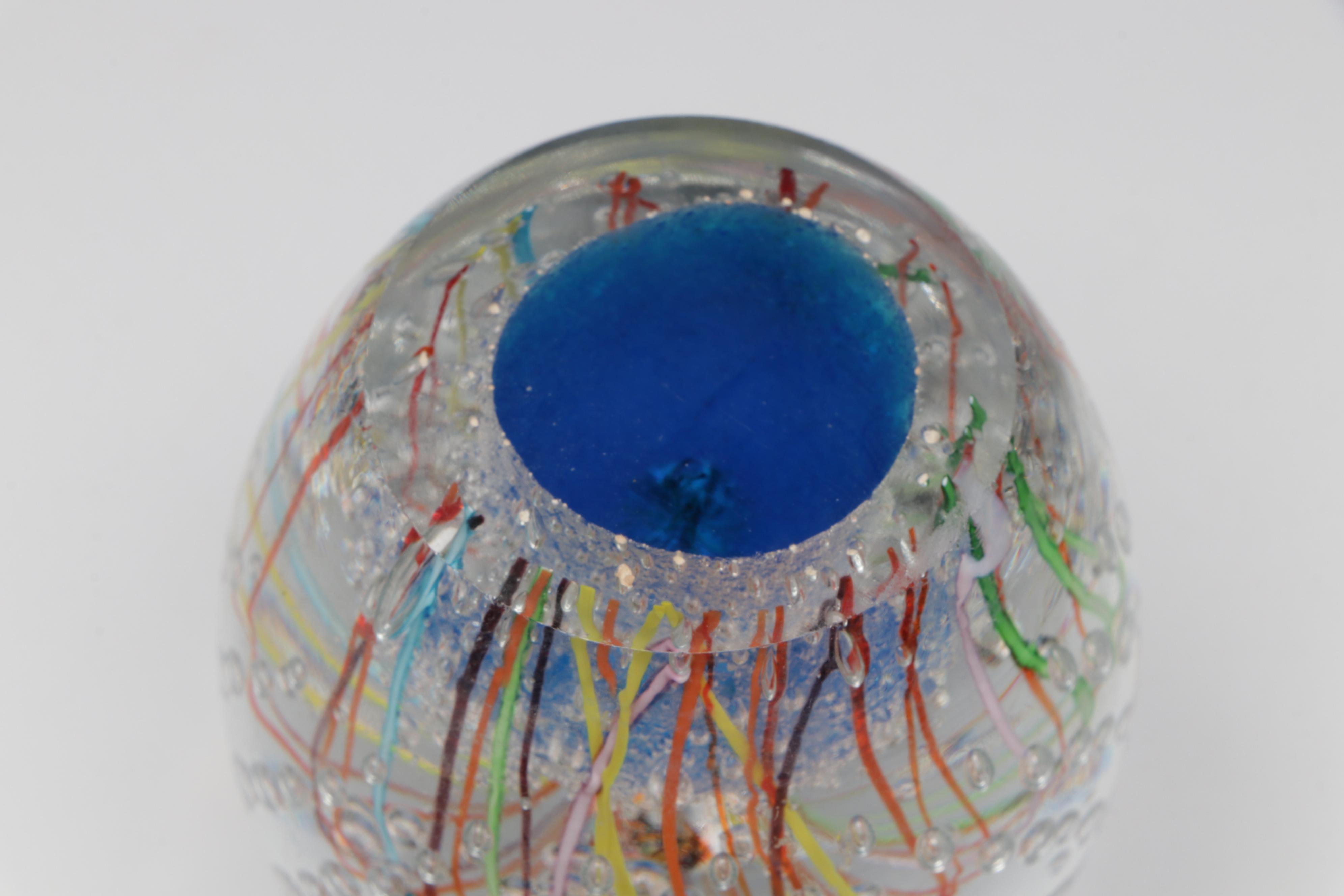 Ferro & Lazzarini Murano Paperweight with Other Art Glass Egg Paperweights