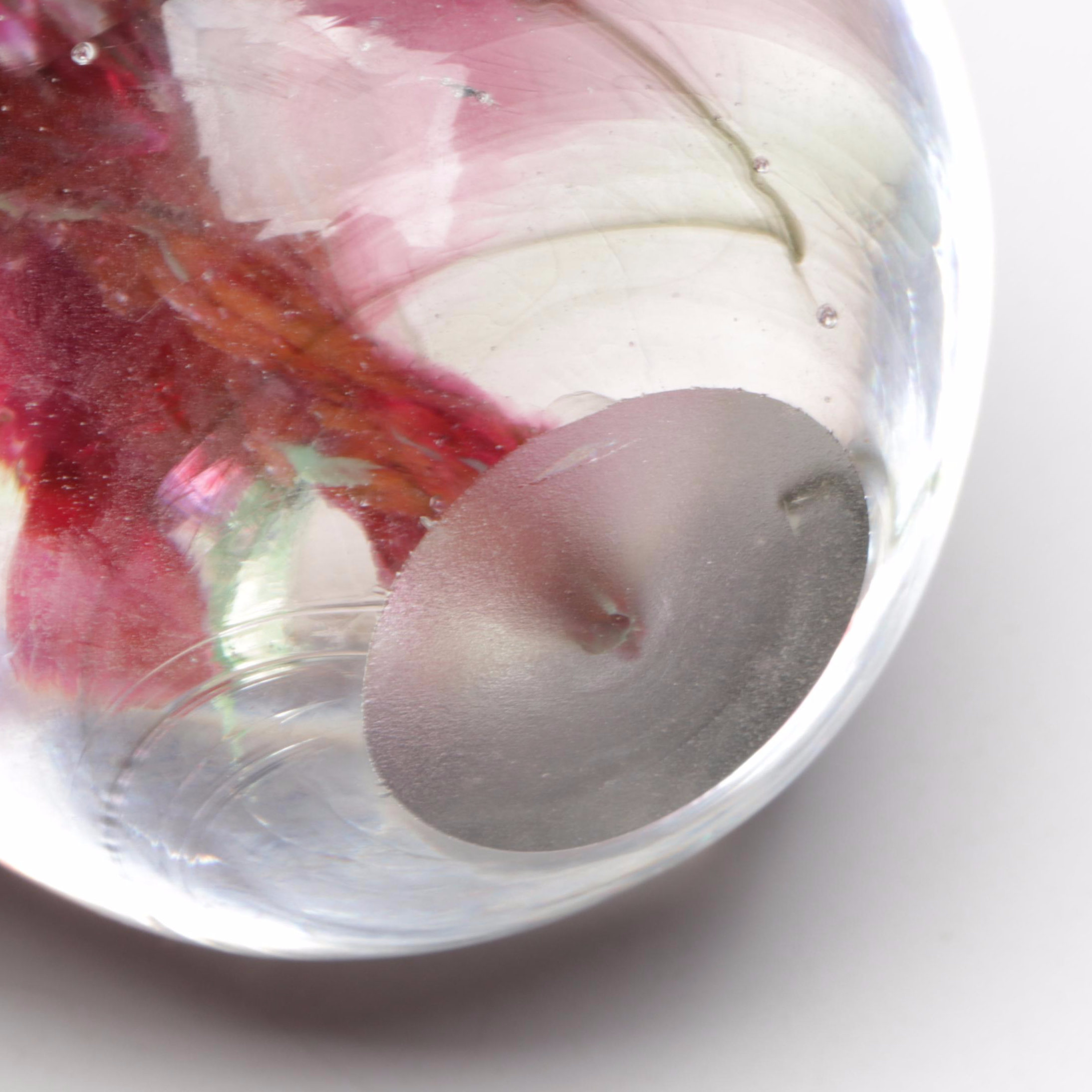 Ferro & Lazzarini Murano Paperweight with Other Art Glass Egg Paperweights