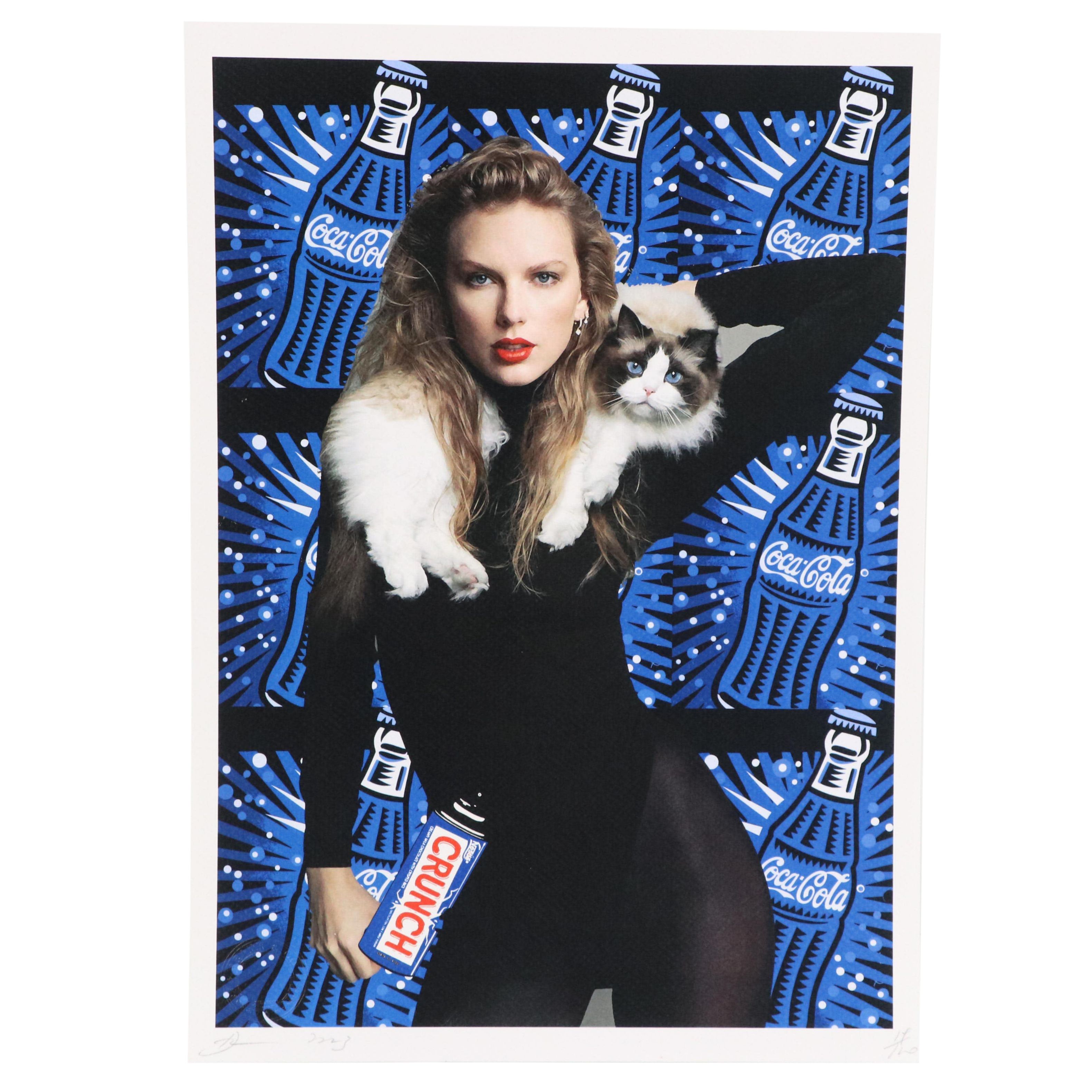 Death NYC Pop Art Graphic Print of Taylor Swift x Coca-Cola, 2023