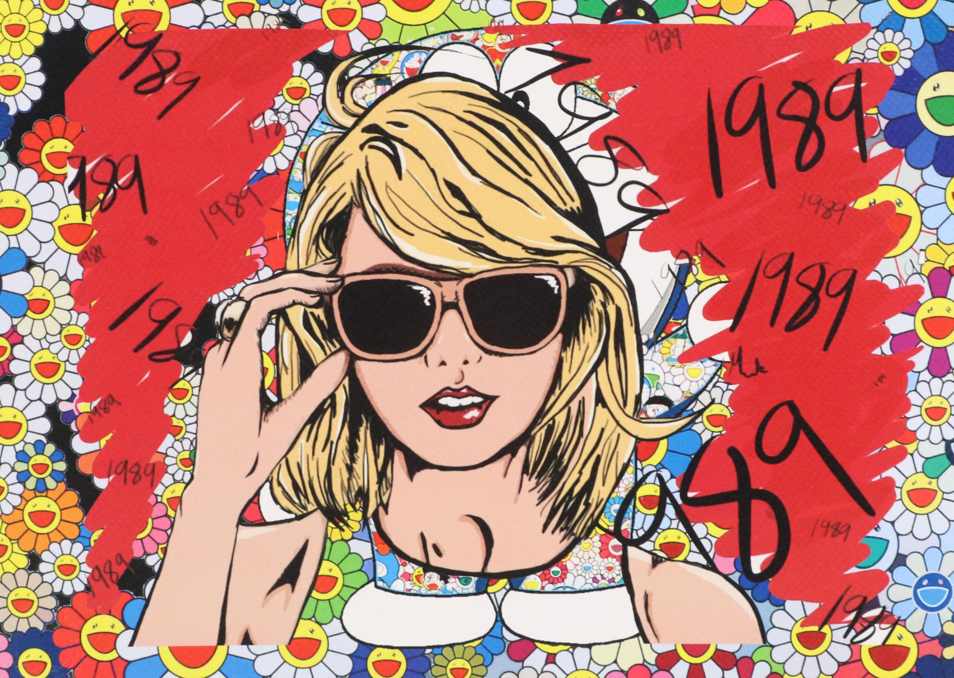 Death NYC Pop Art Graphic Print of Taylor Swift x Takashi Murakami, 2023