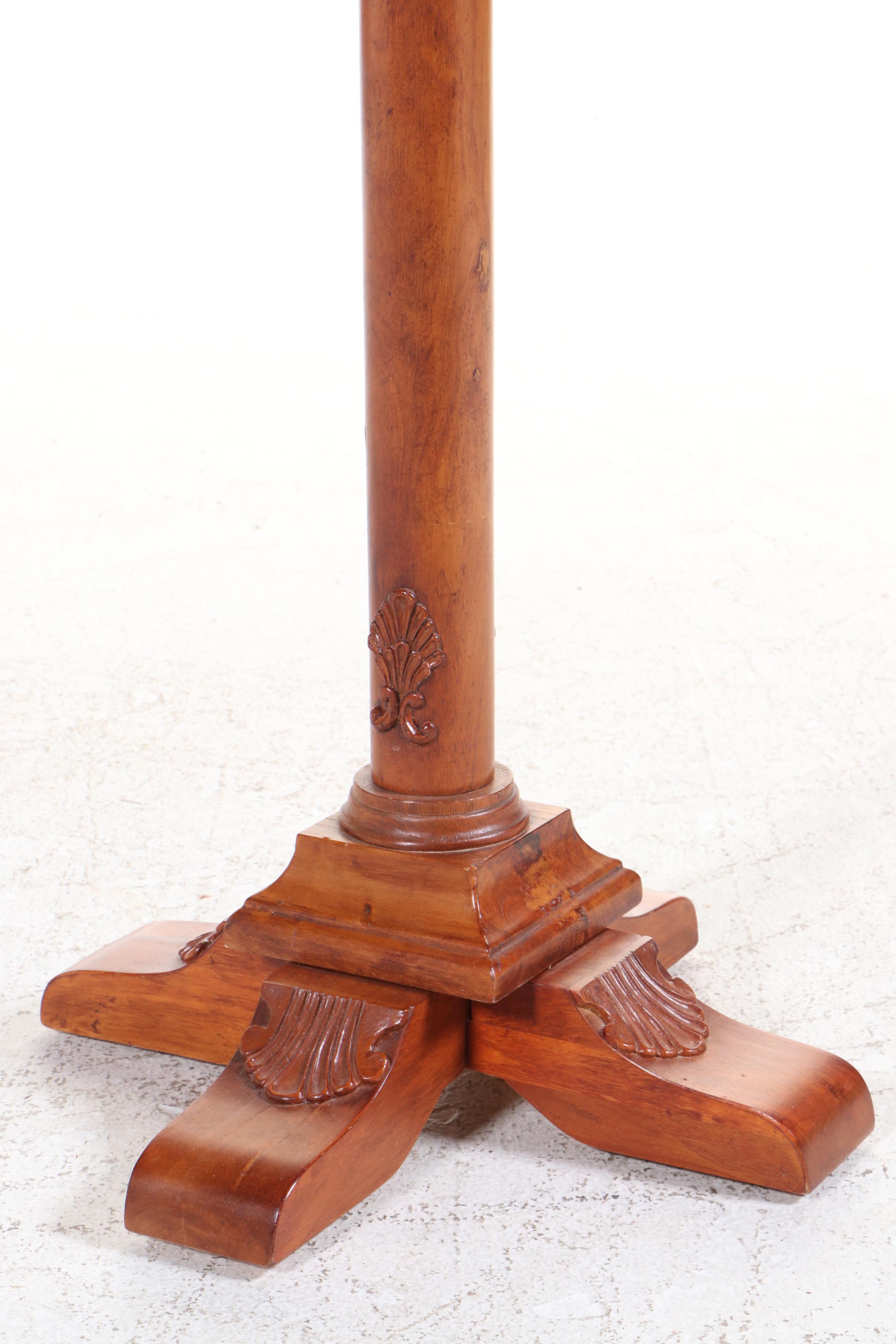 Victorian Style Hardwood Hall Tree with Swivel Top