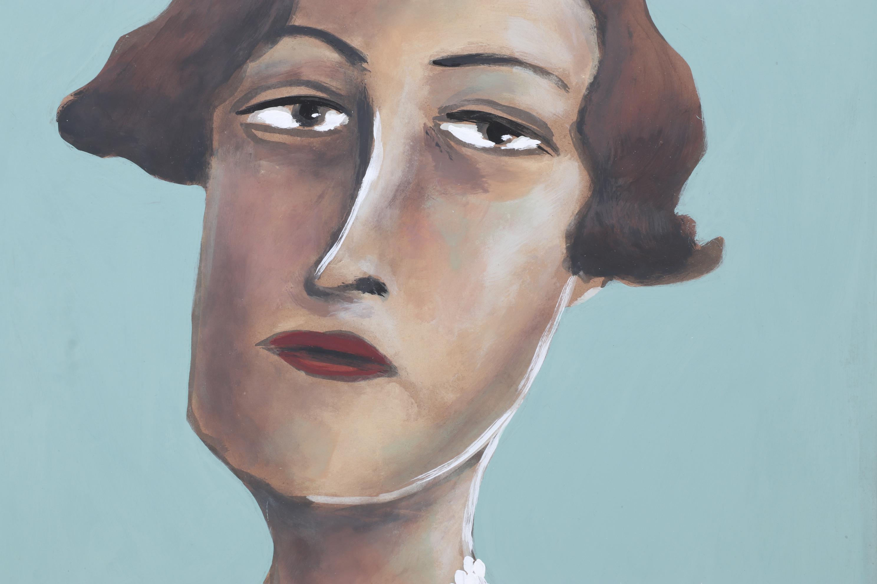 Aaron Wooten Portrait Acrylic Painting "Agatha Christie," 2023