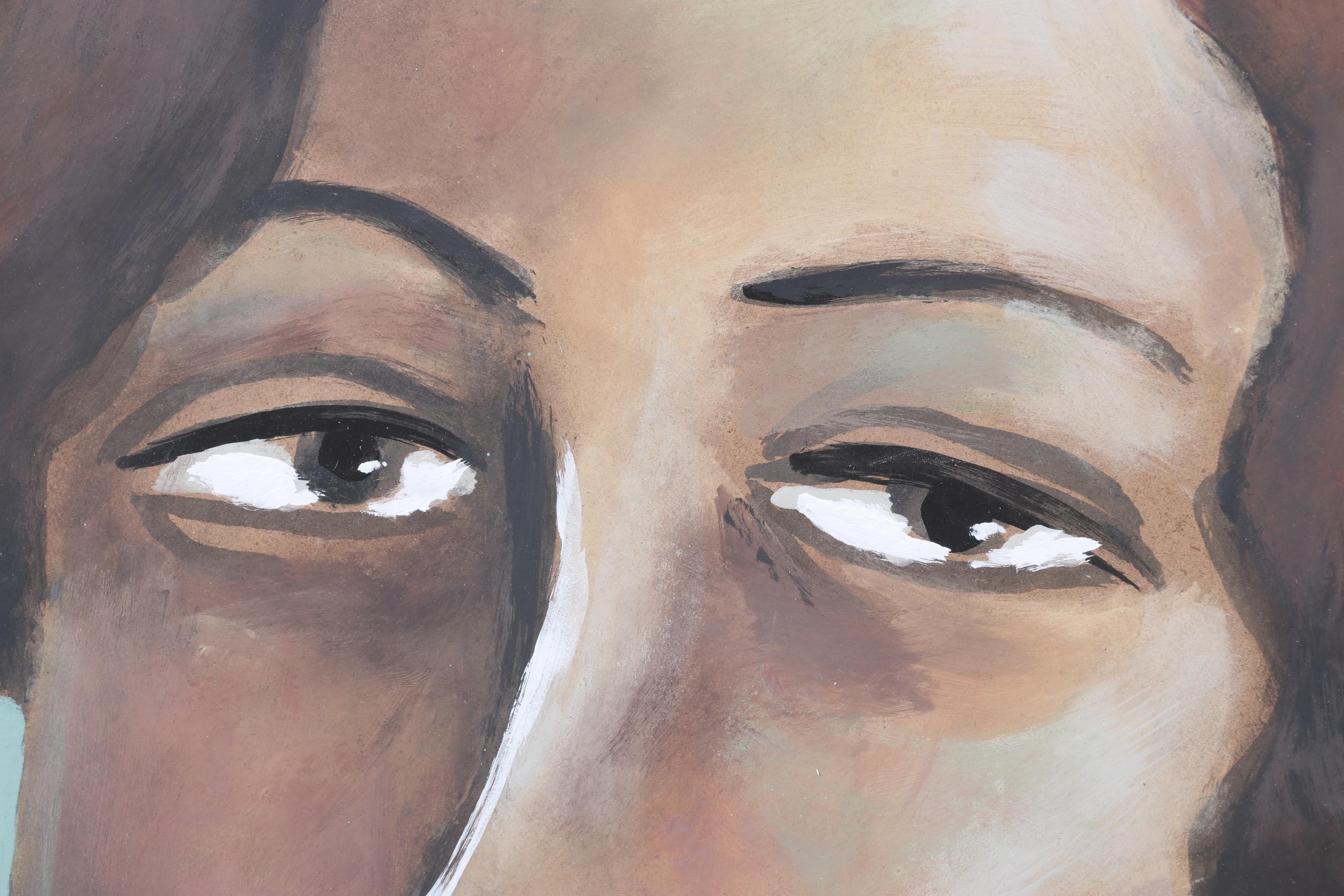 Aaron Wooten Portrait Acrylic Painting "Agatha Christie," 2023