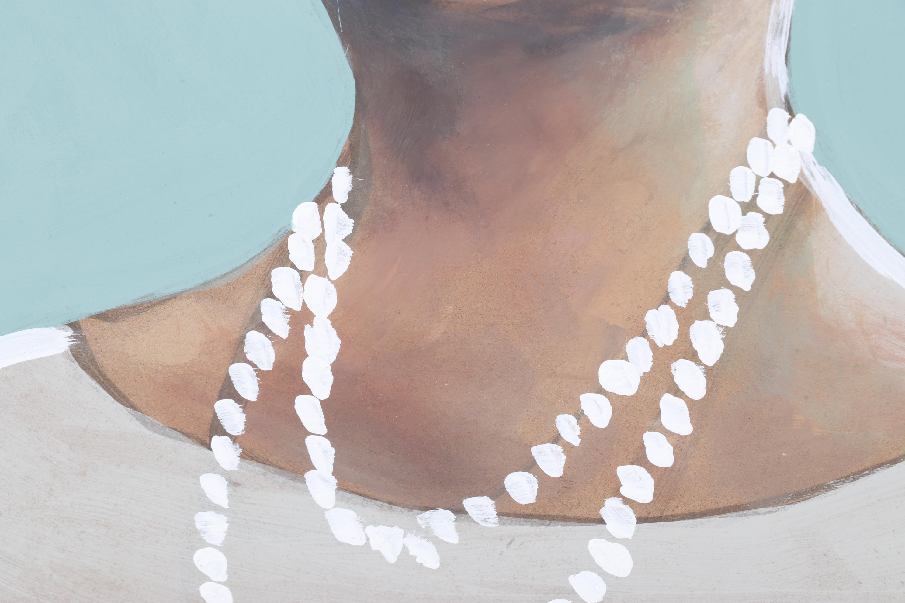 Aaron Wooten Portrait Acrylic Painting "Agatha Christie," 2023