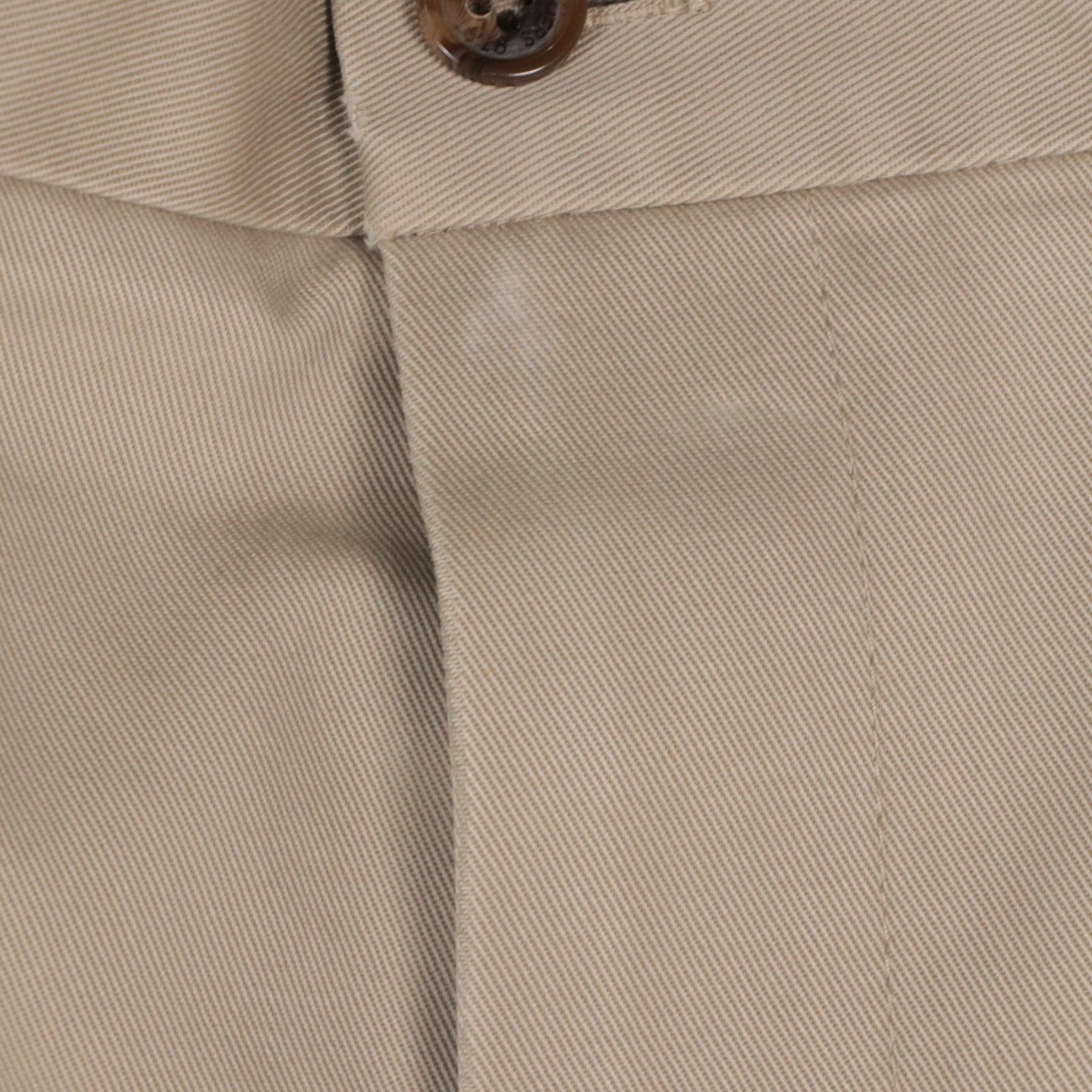 Men's Brooks Brothers Khaki Pleat-Front Wool Blend Trousers