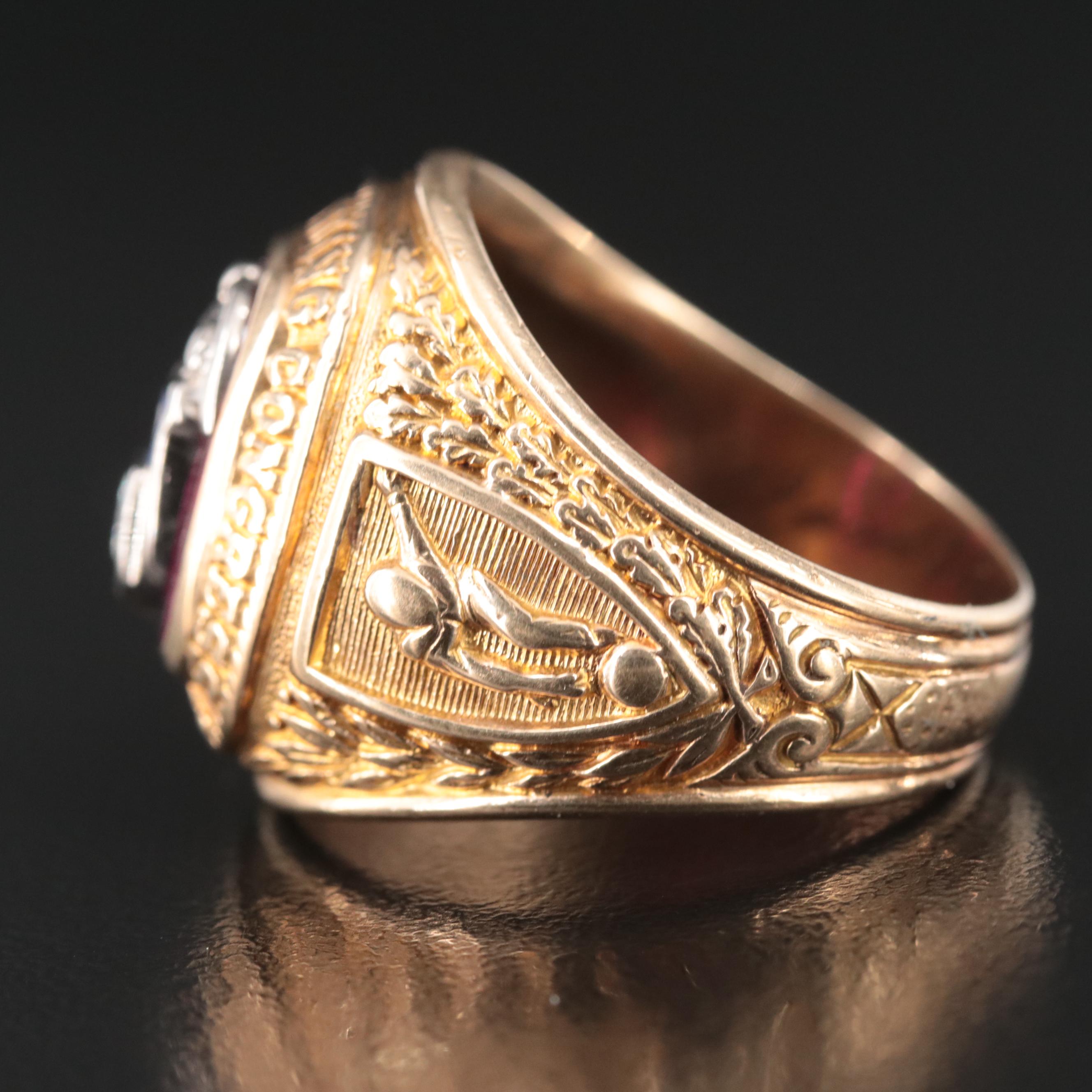 10K Diamond and Ruby American Bowling Congress 300 Game Ring