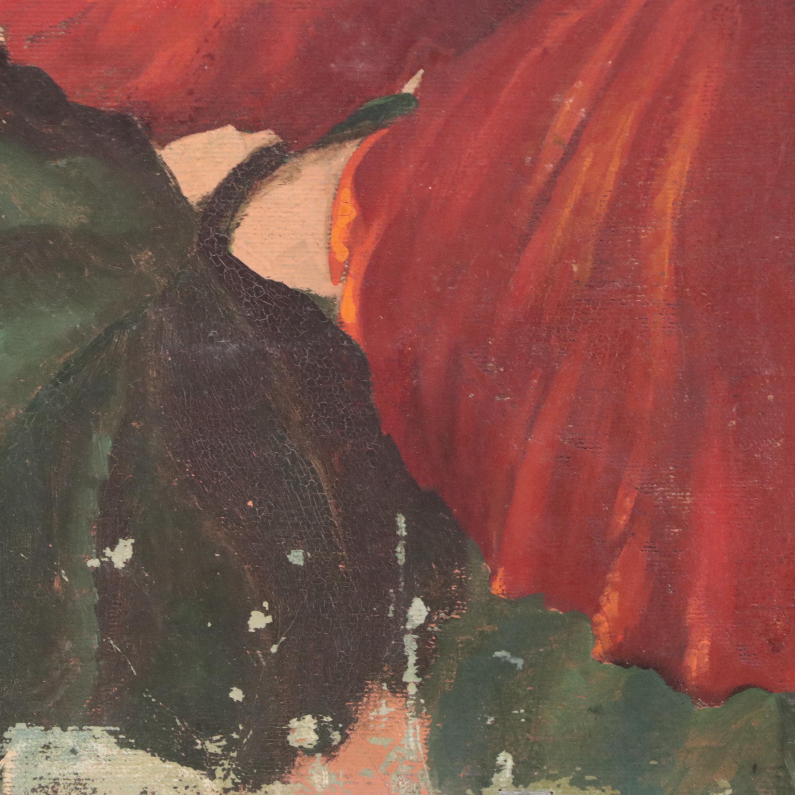 Oil Painting of Hibiscus Bloom