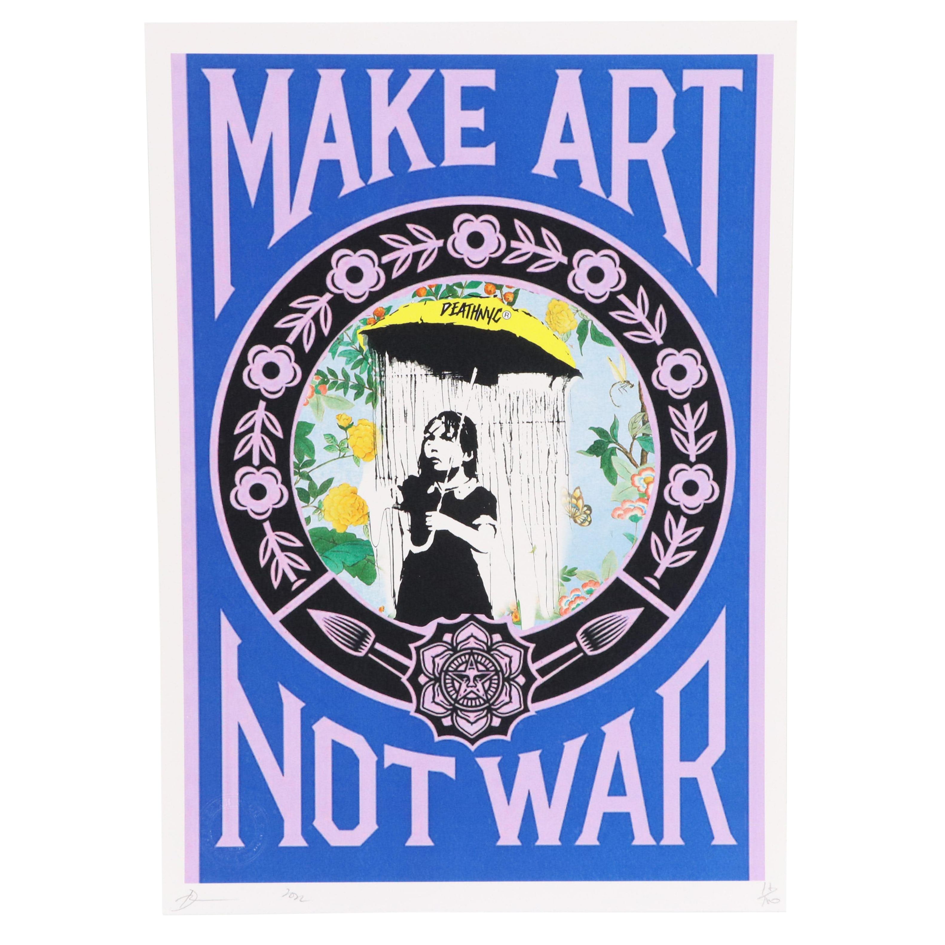 Death NYC Pop Art Graphic Print of Shepard Fairey x Banksy, 2022