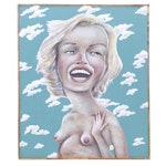 Aaron Wooten Acrylic Painting "Marilyn In The Sky," 2023
